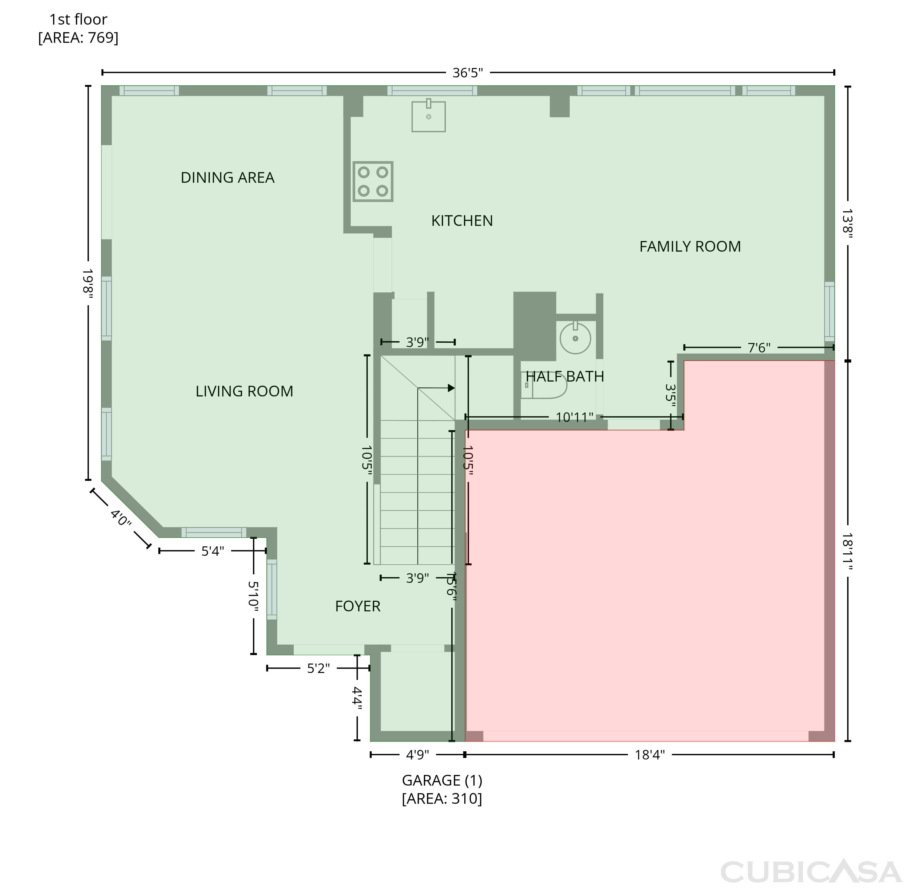 Main Floor of 5230 E Timrod St, Tucson, AZ