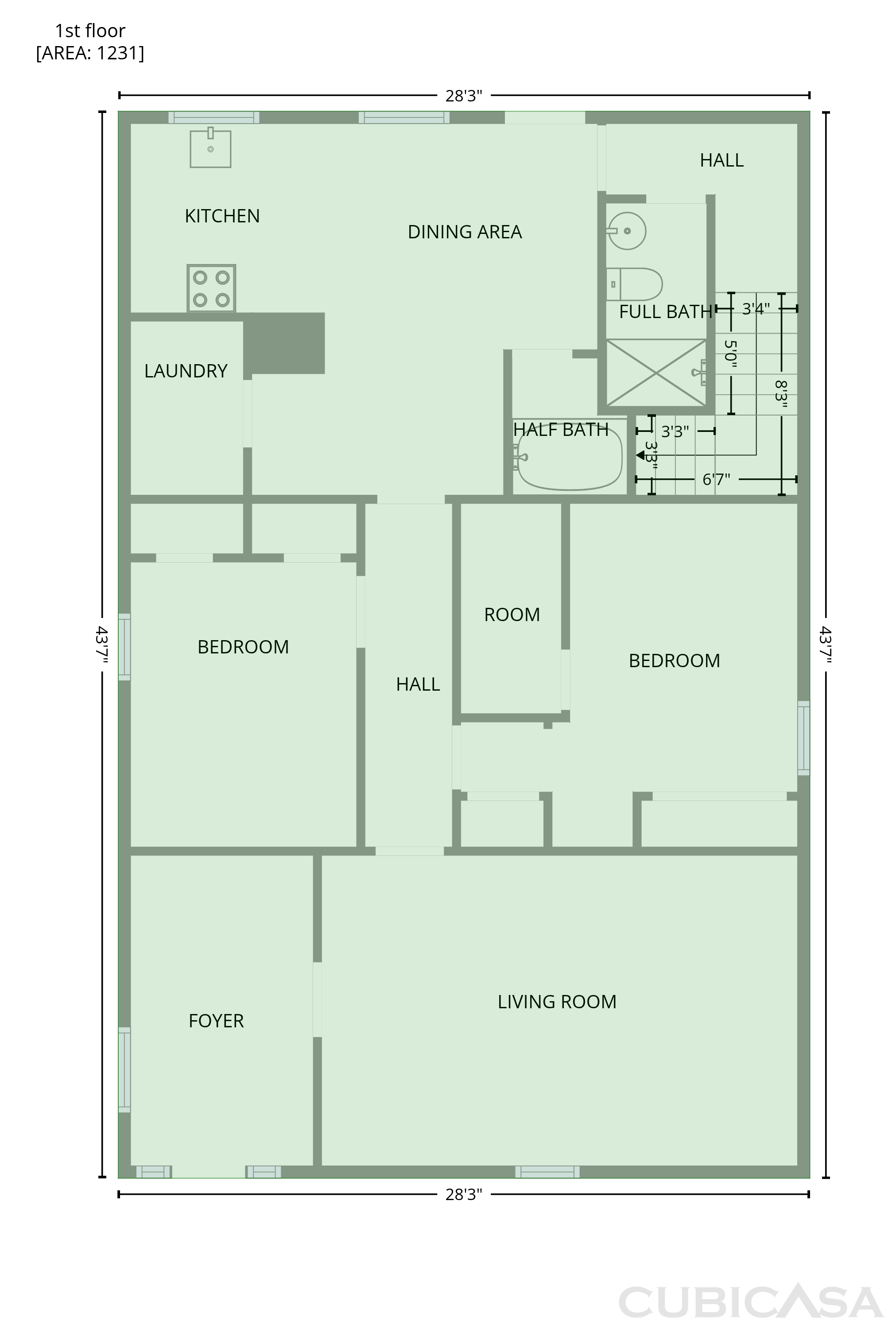 Main Floor of 1510 E Raymond St, Indianapolis, IN