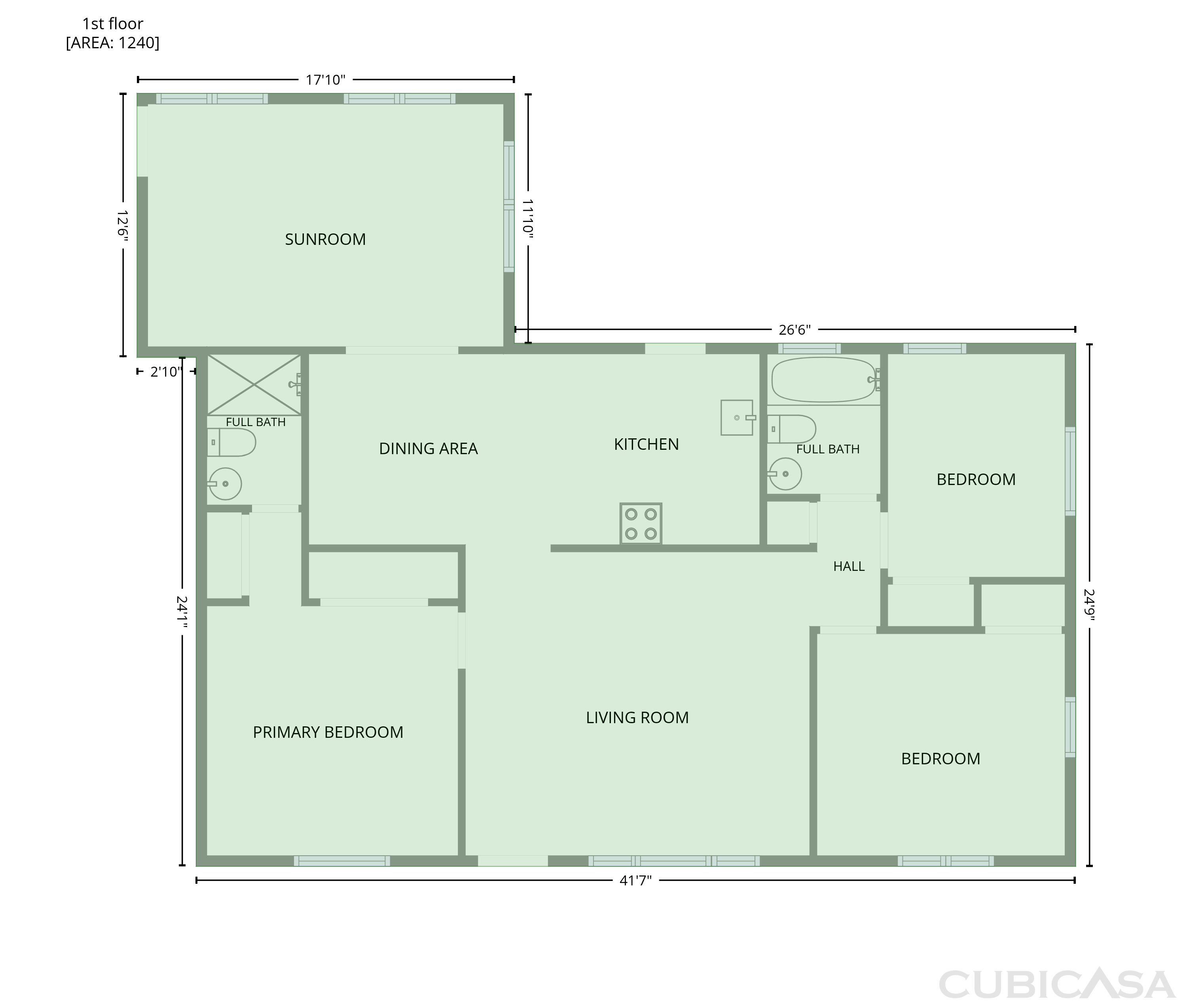 Main Floor of 1436 Alabama Ave, Holly Hill, FL