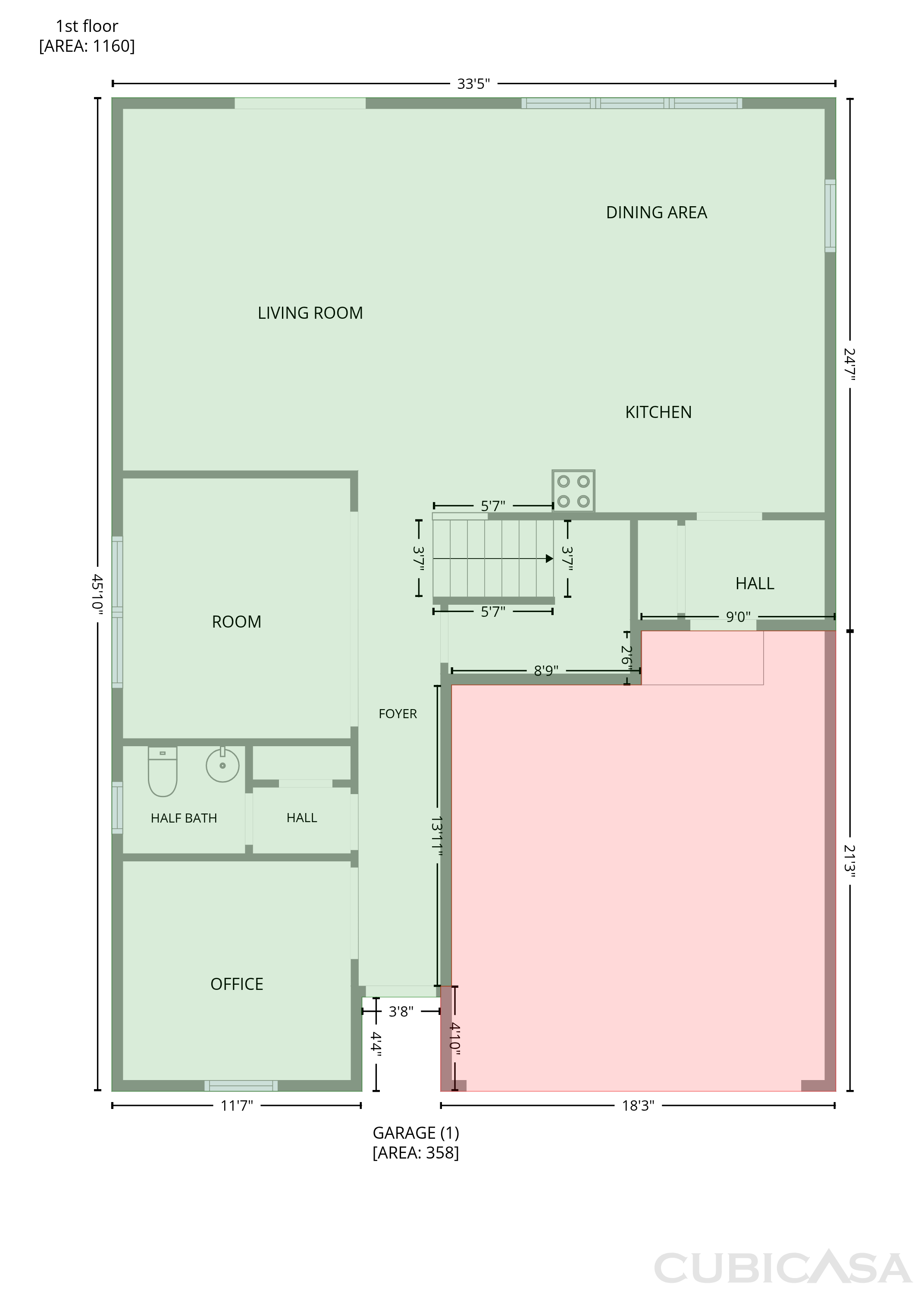 Main Floor of 1217 Black Walnut St, Monroe, NC