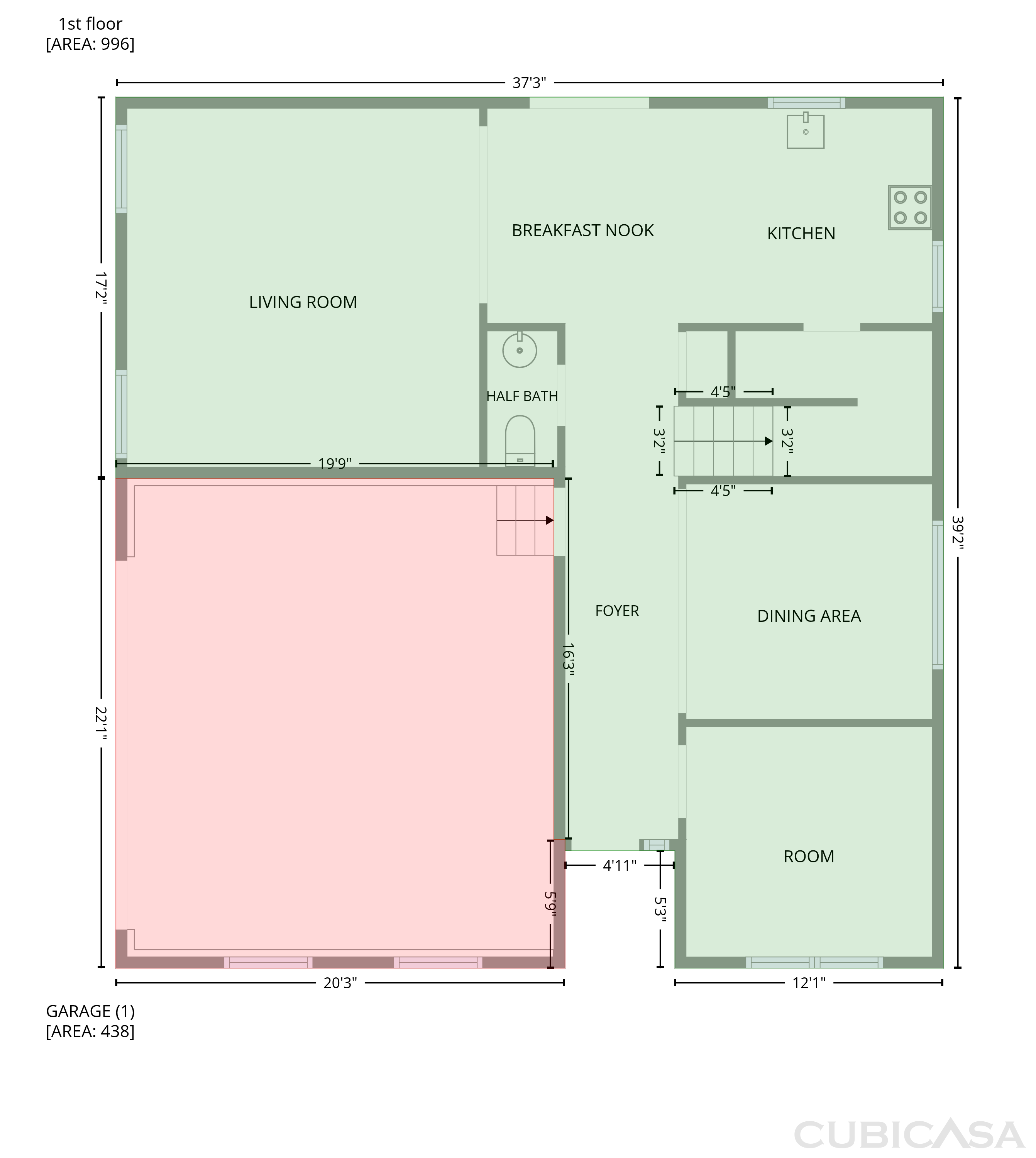 Main Floor of 1223 California Dr, Murfreesboro, TN