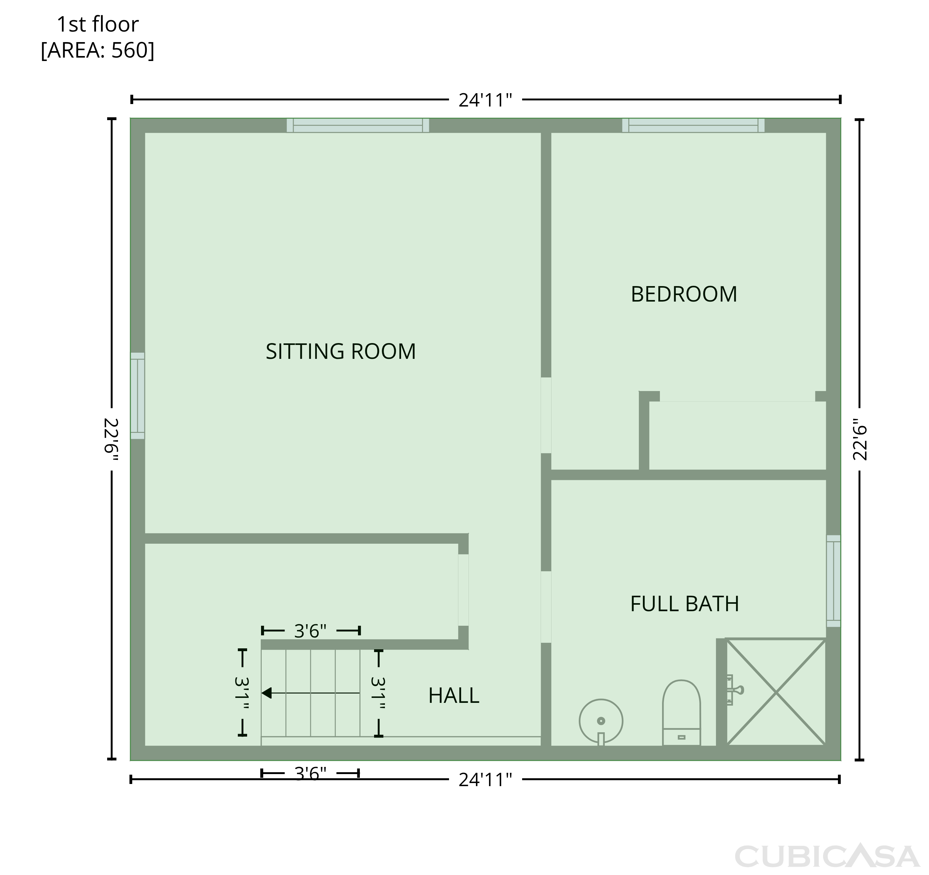 Main Floor of 1497 W Argyle Ave, Tucson, AZ