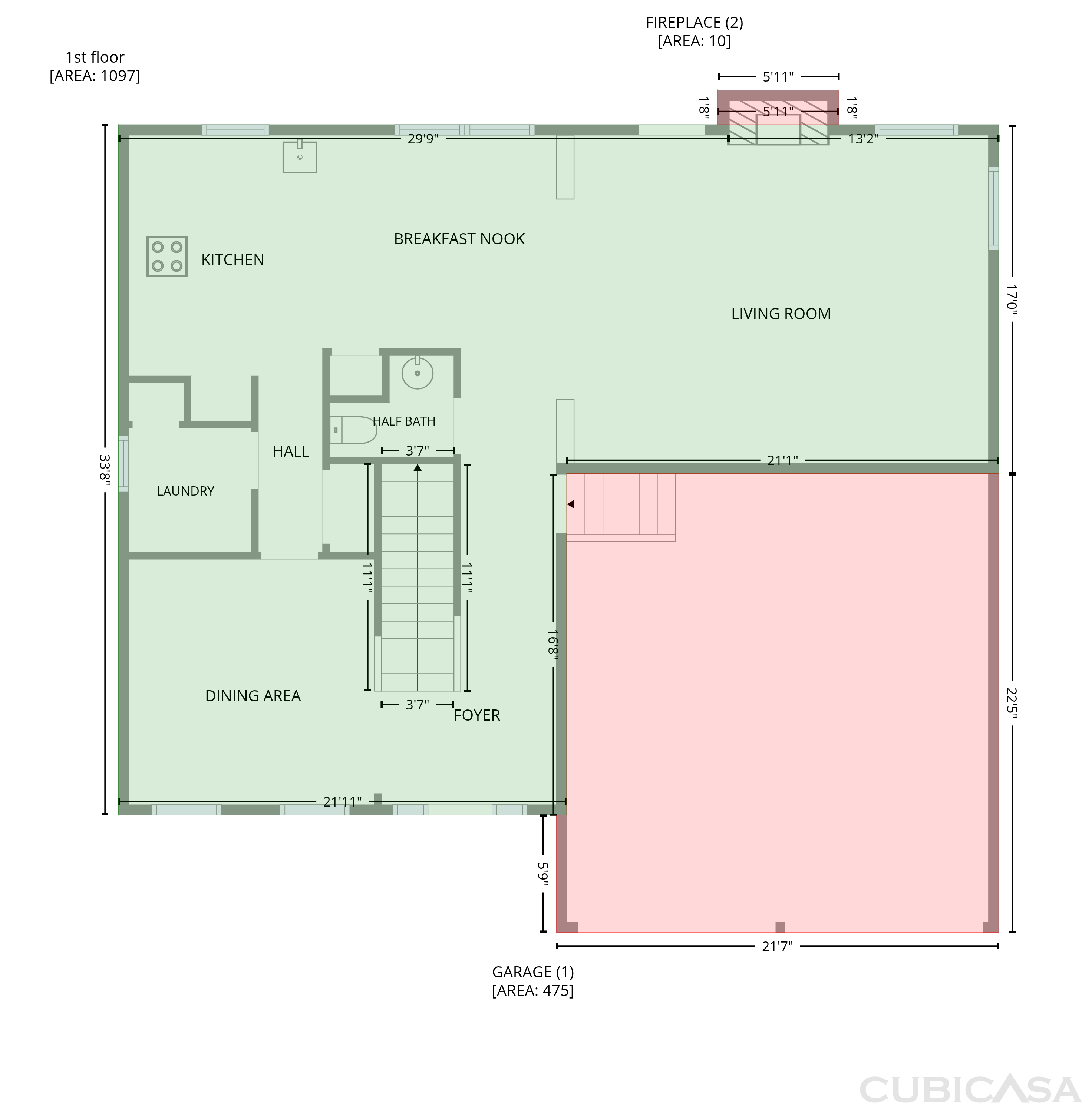 Main Floor of 1733 Apache Way, Clarksville, TN