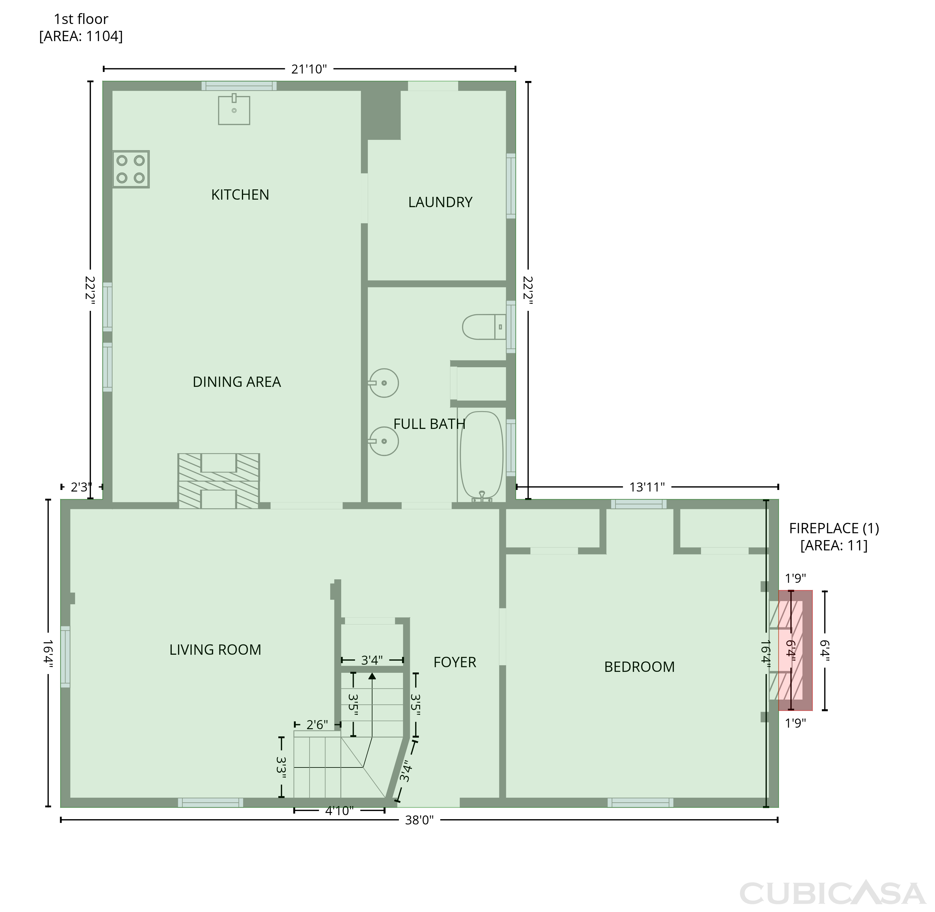 Main Floor of 571 Winston St, Franklinton, NC