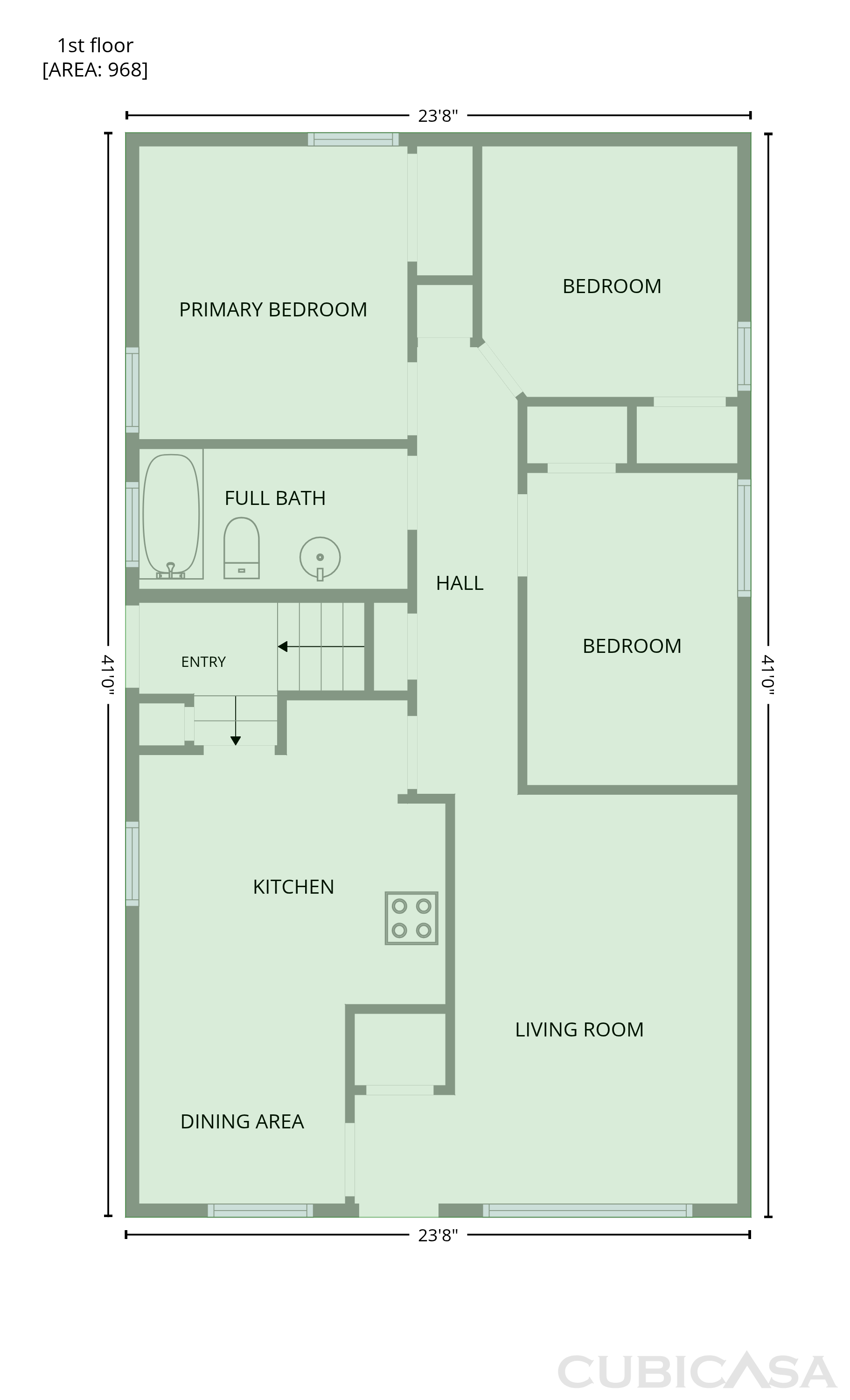 Main Floor of 8865 Mettetal St, Detroit, MI