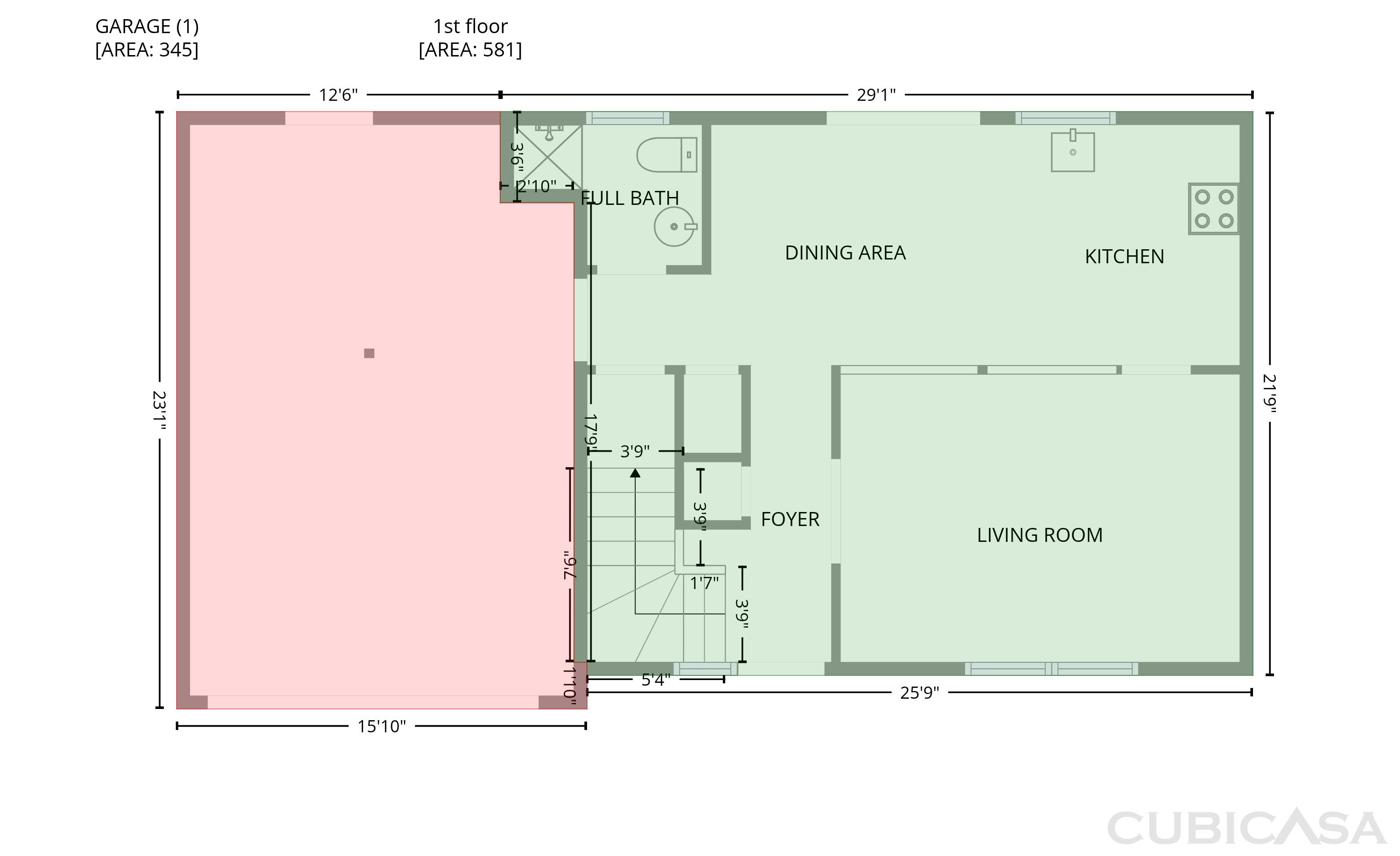 Main Floor of 736 W Borden St, Sinton, TX