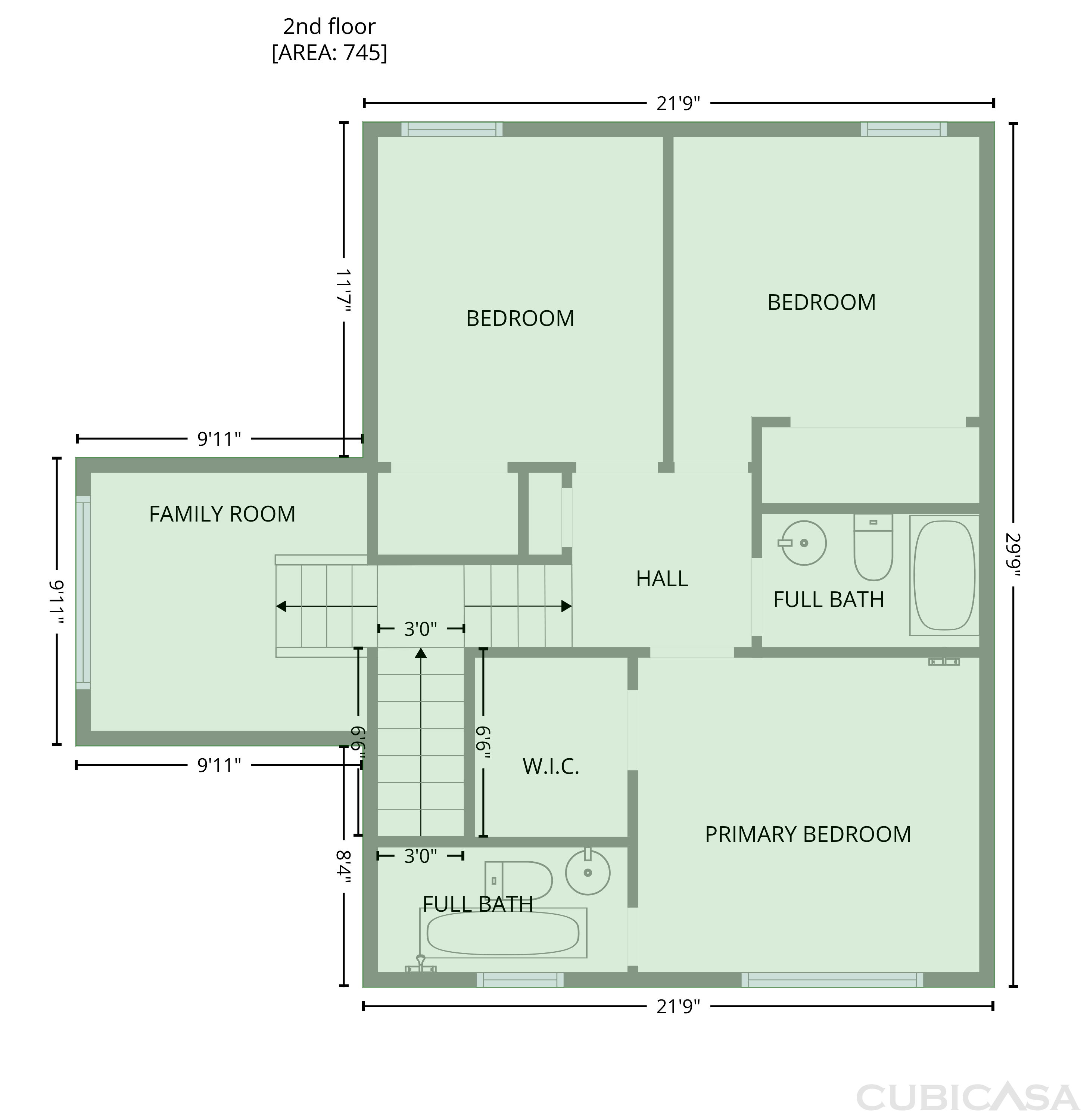 Second Floor of 6121 Linda Vista Ln, Charlotte, NC