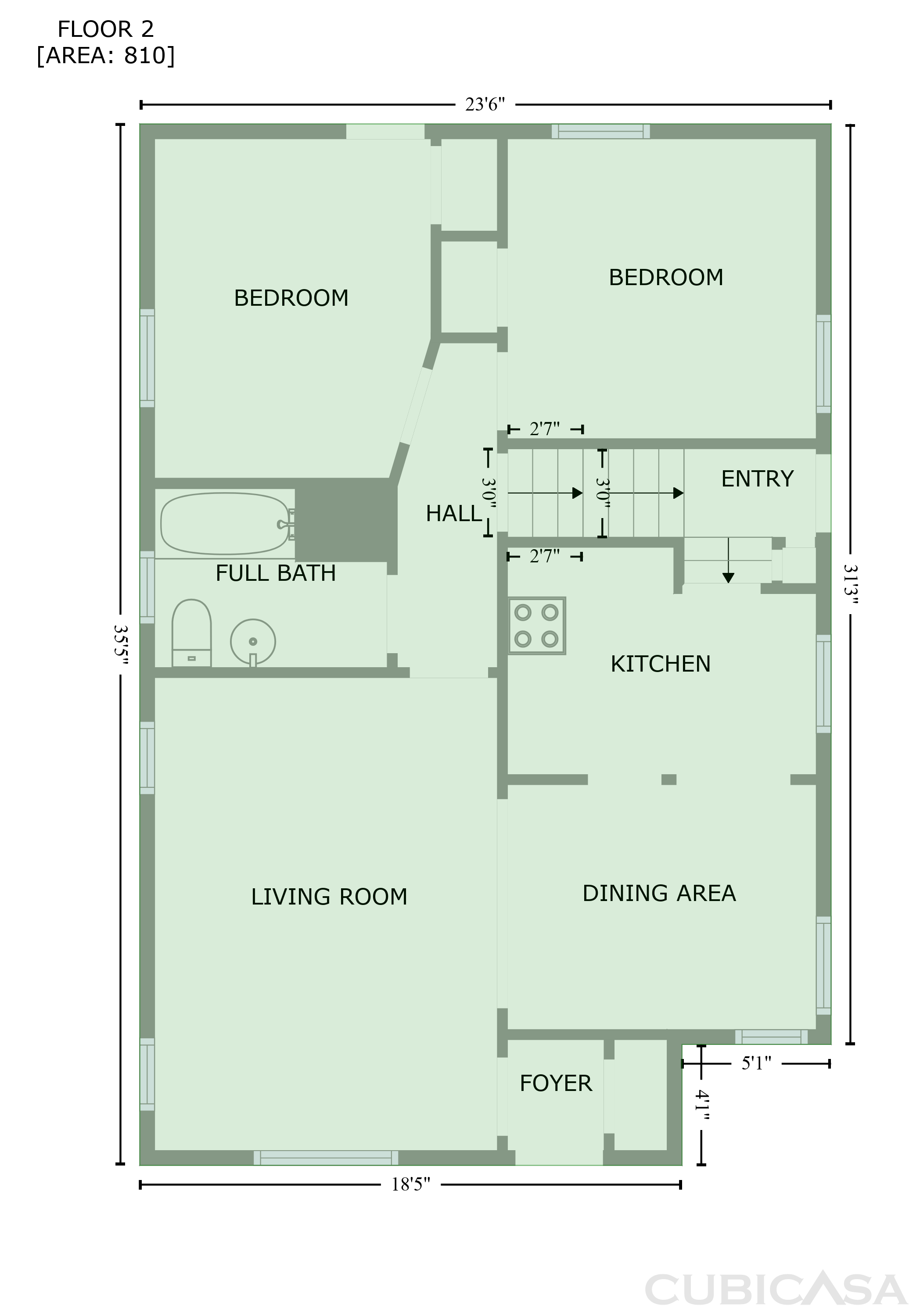Second Floor of 23112 Marlboro St, Dearborn, MI
