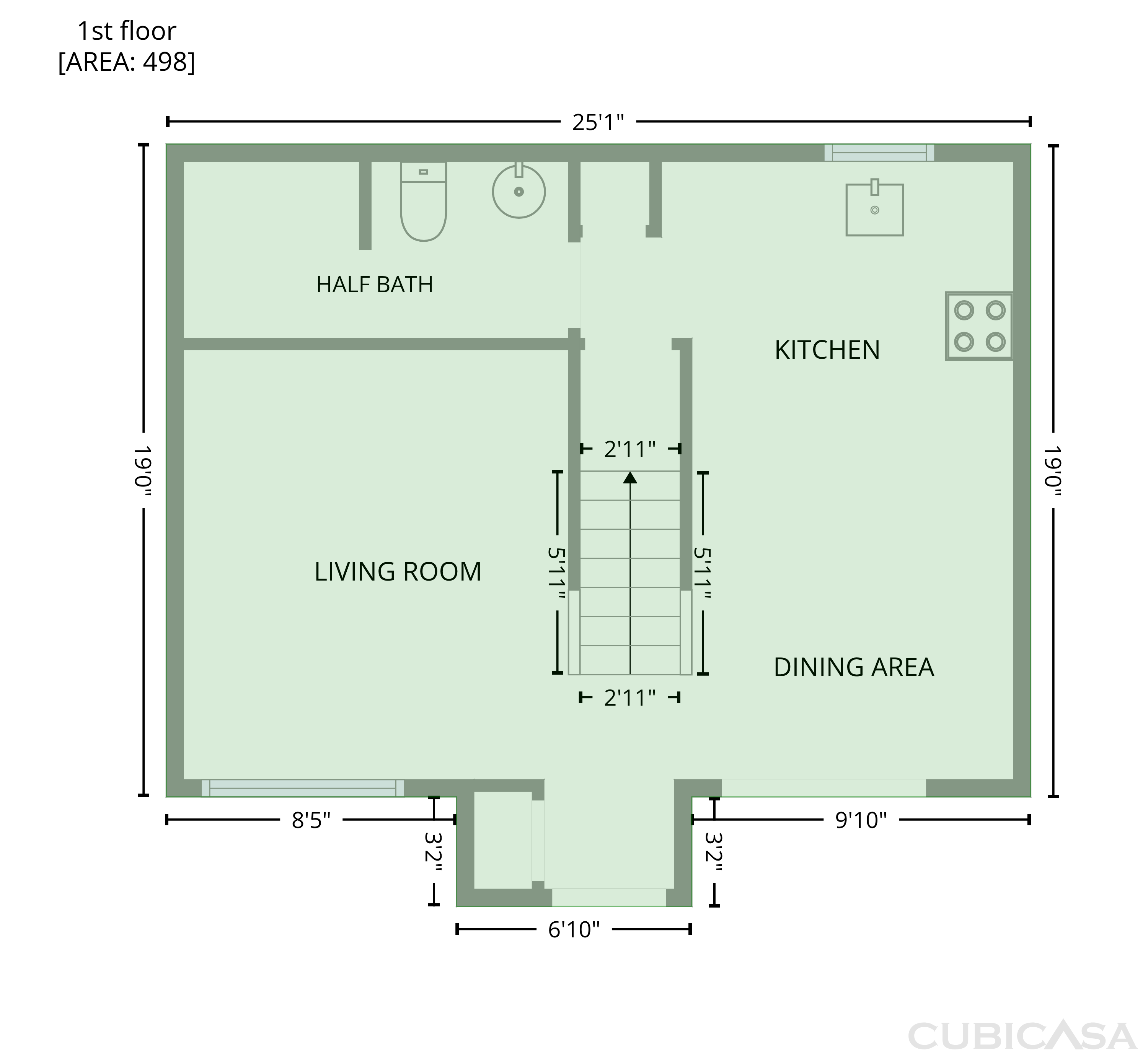 Main Floor of 3511 E Baseline Rd, Phoenix, AZ