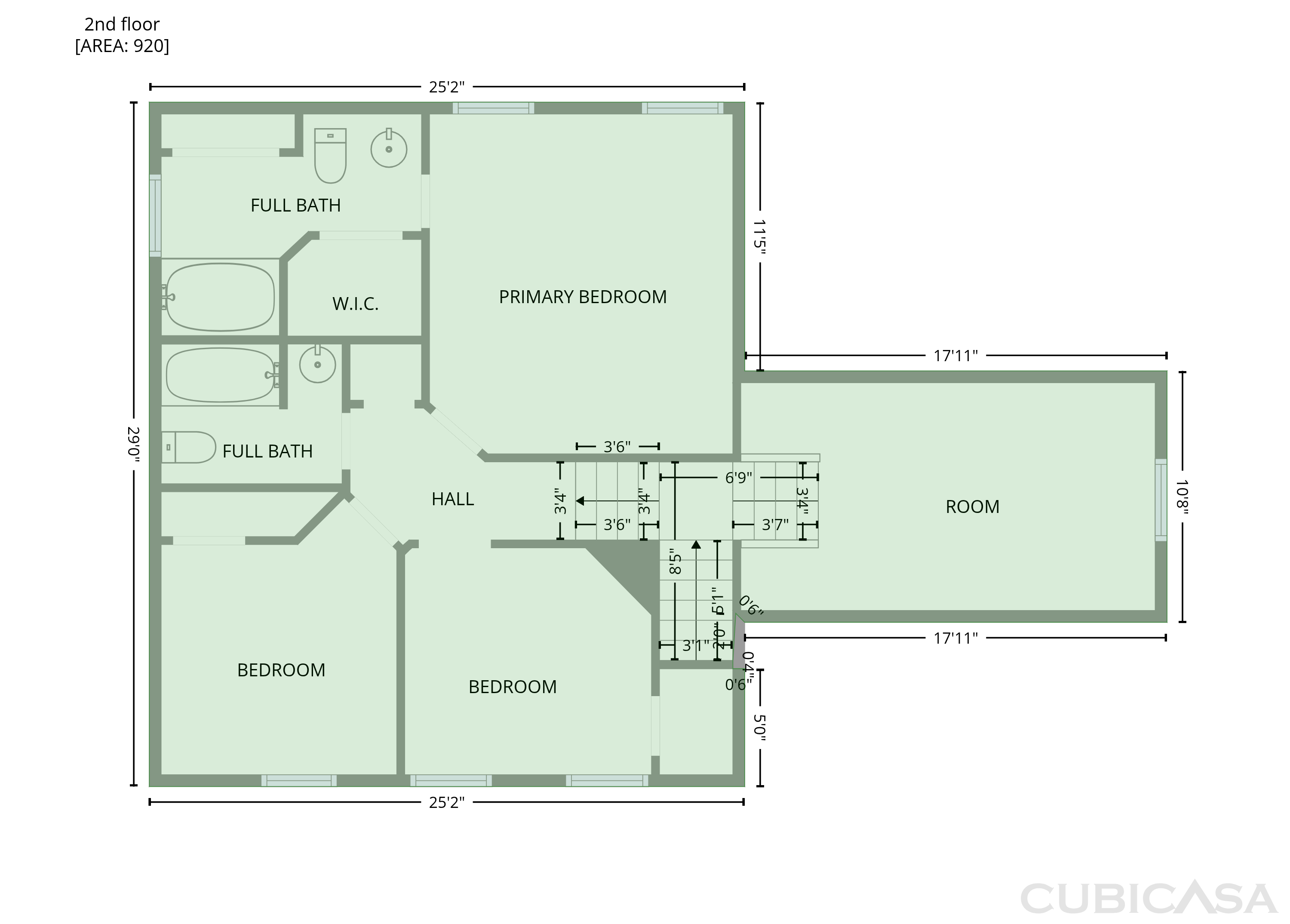 Second Floor of 107 Hampton Ridge Dr, Greer, SC