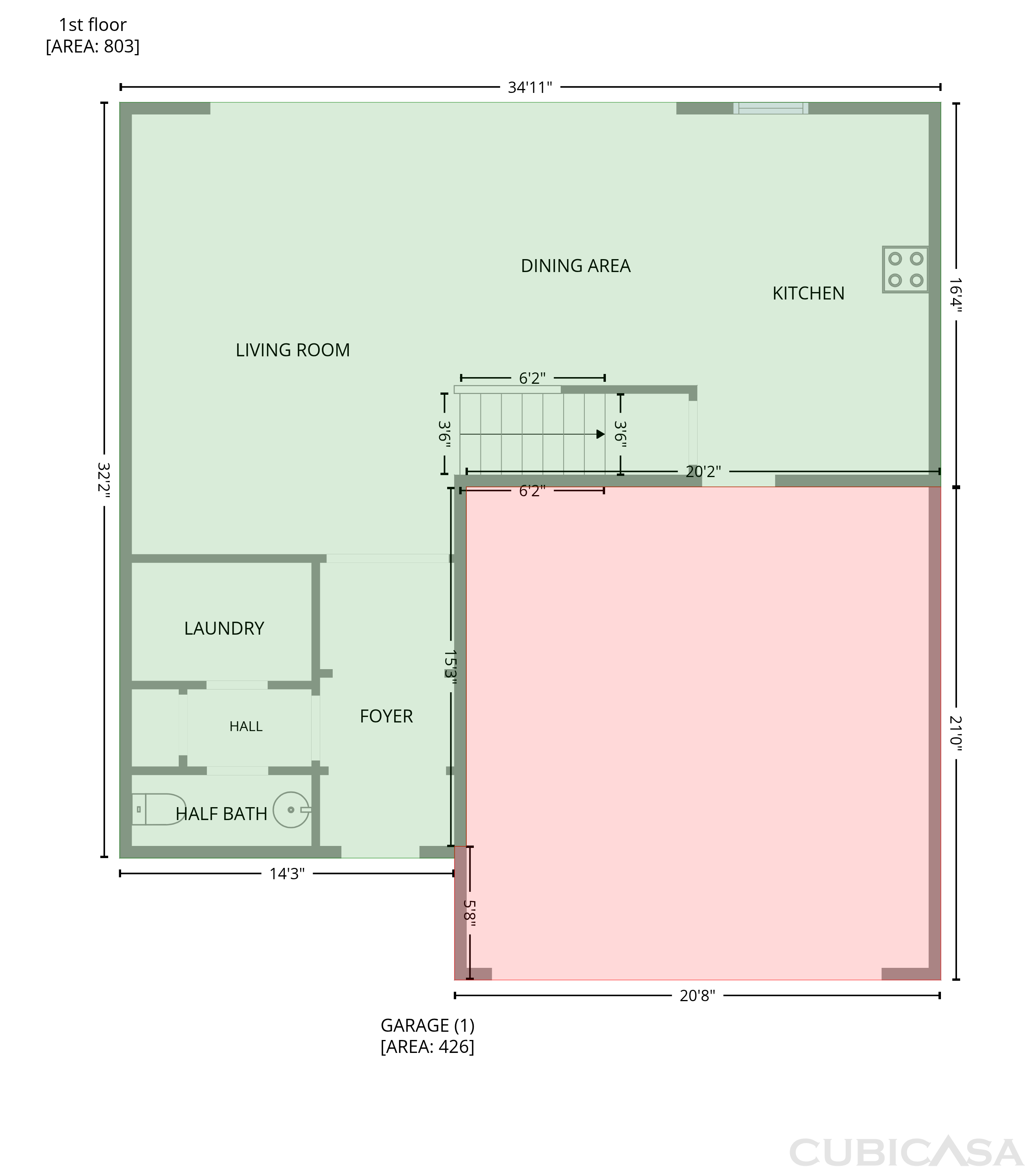 Main Floor of 841 E Gary Ln, Phoenix, AZ
