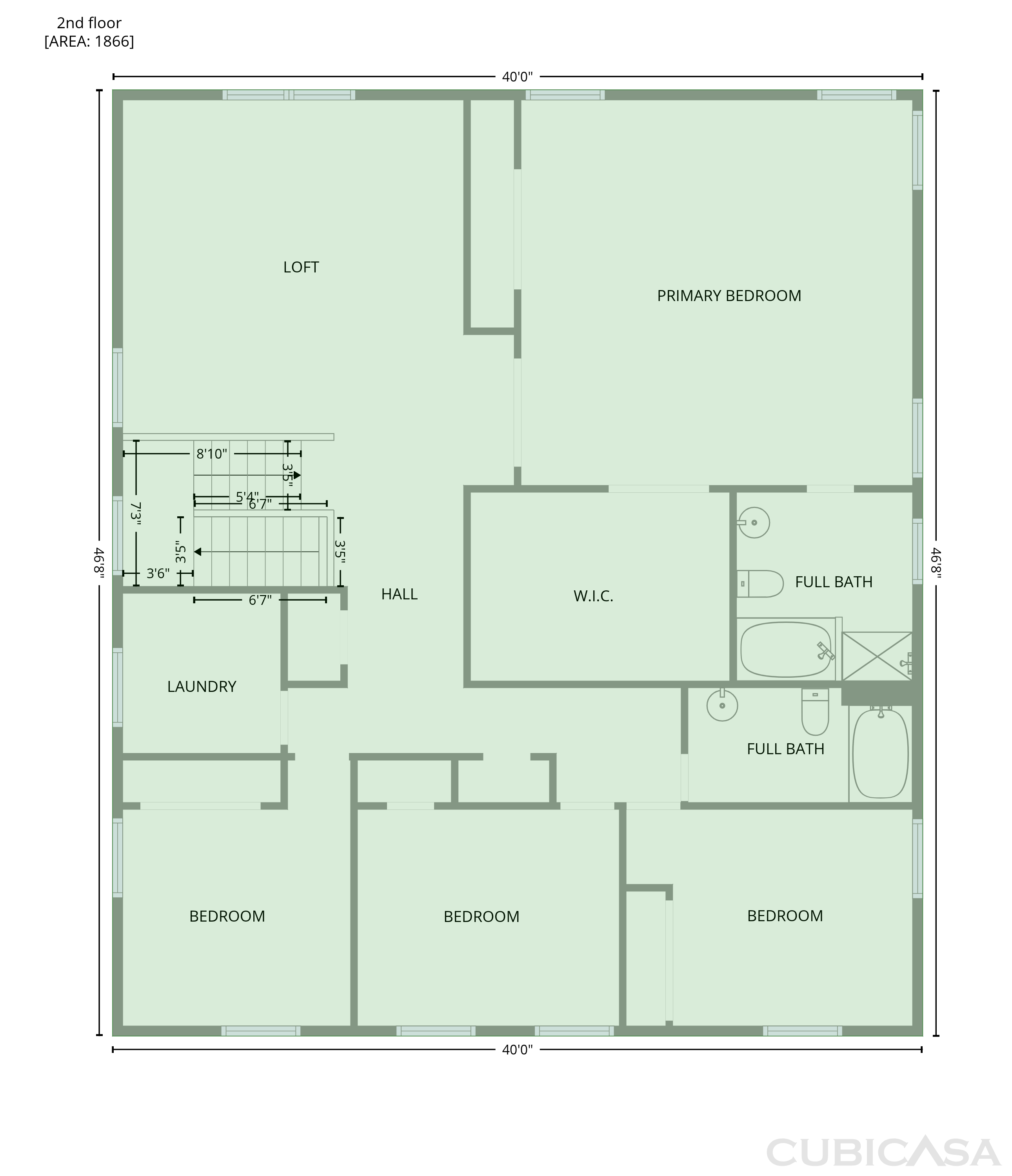 Second Floor of 506 Hillview Dr, Durham, NC