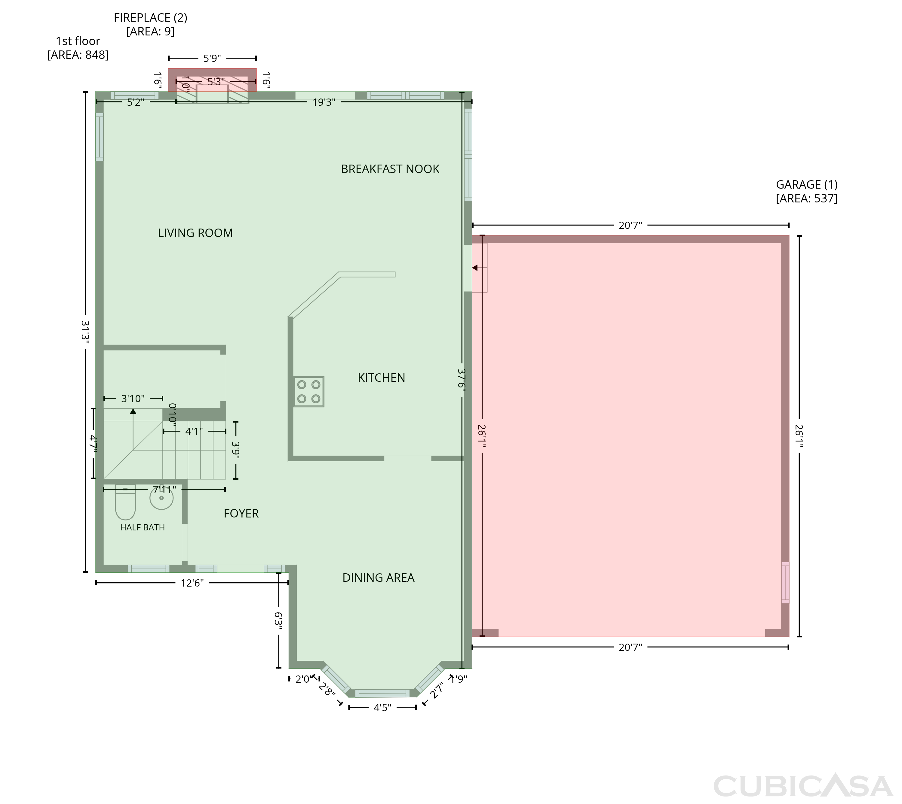 Main Floor of 180 Whetstone Dr, Angier, NC