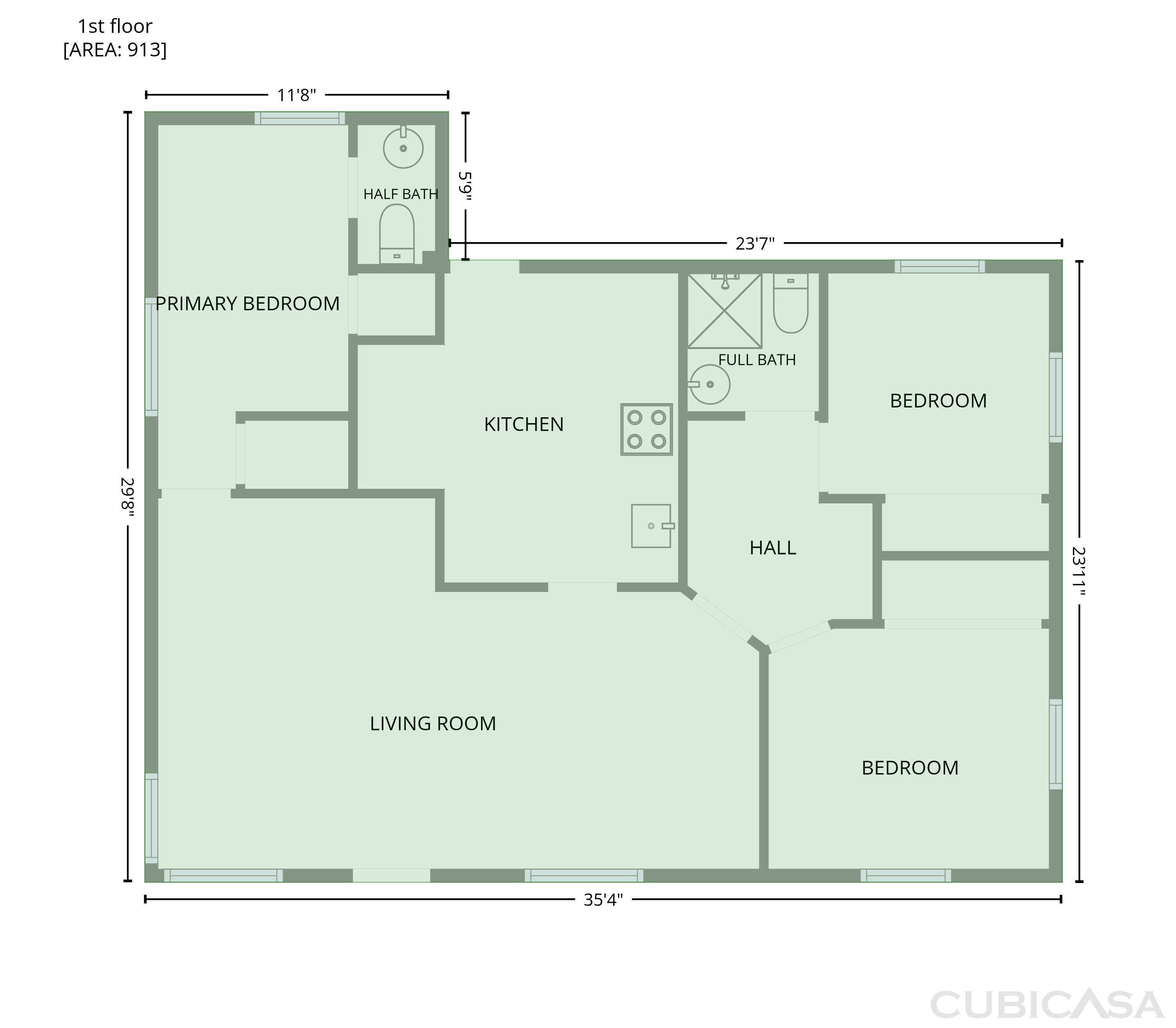 Main Floor of 4466 W Center Ave, Denver, CO