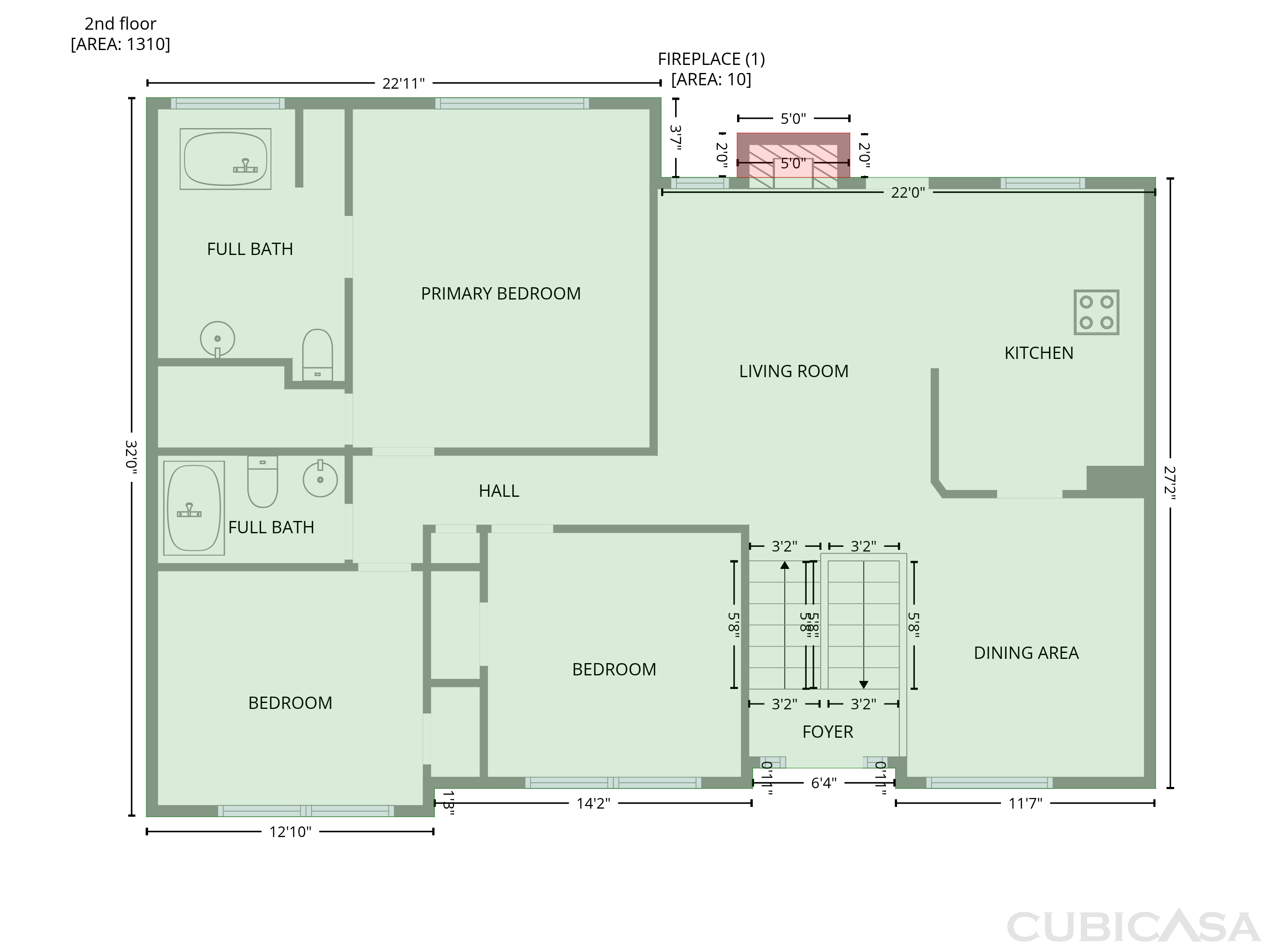 Second Floor of 104 Peppertree, Griffin, GA