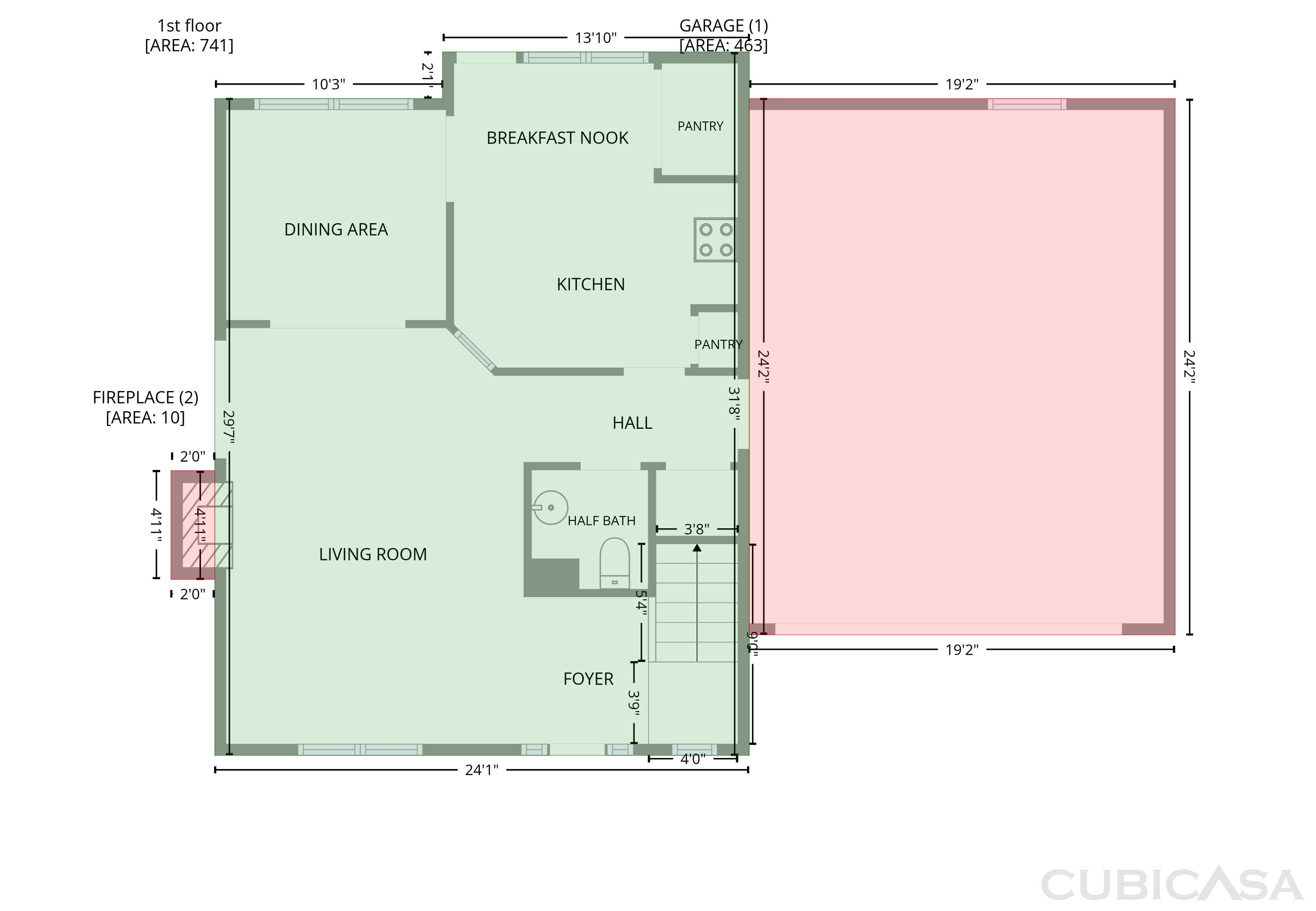 Main Floor of 614 Lafayette Dr, Hillsborough, NC
