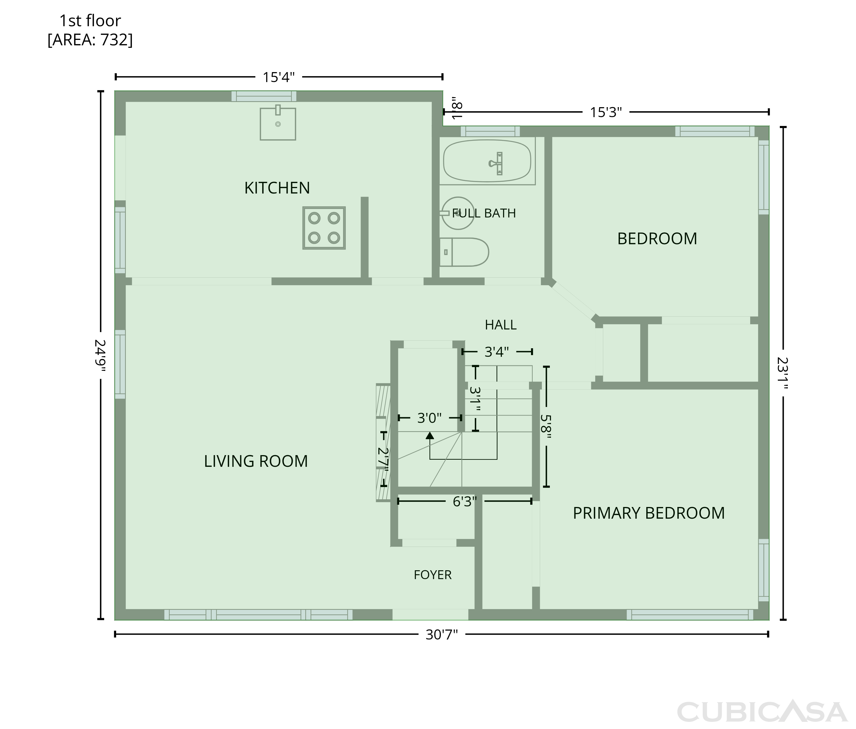 Main Floor of 264 Arcadia St, Park Forest, IL