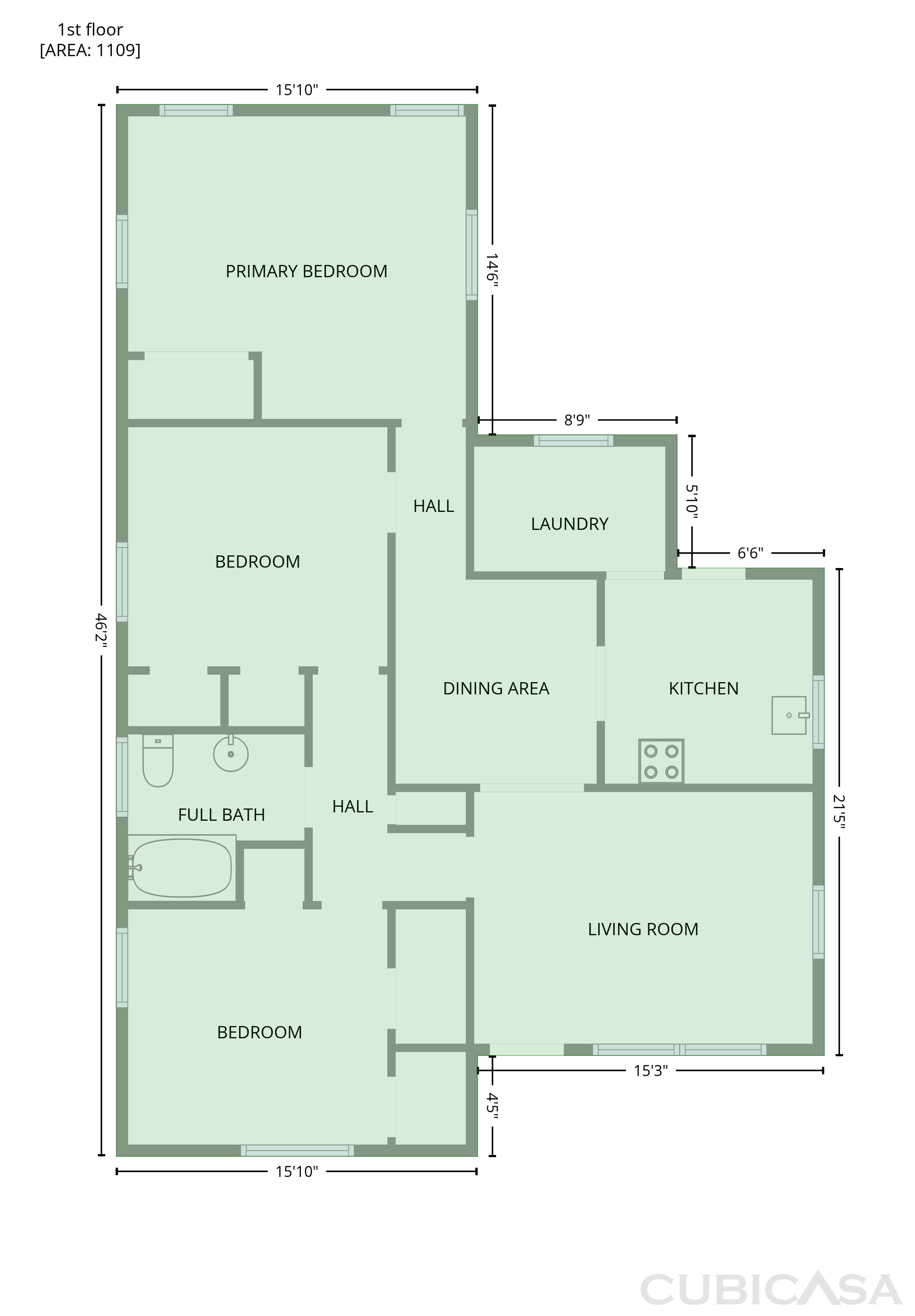Main Floor of 3802 Poinsettia Dr, Dallas, TX