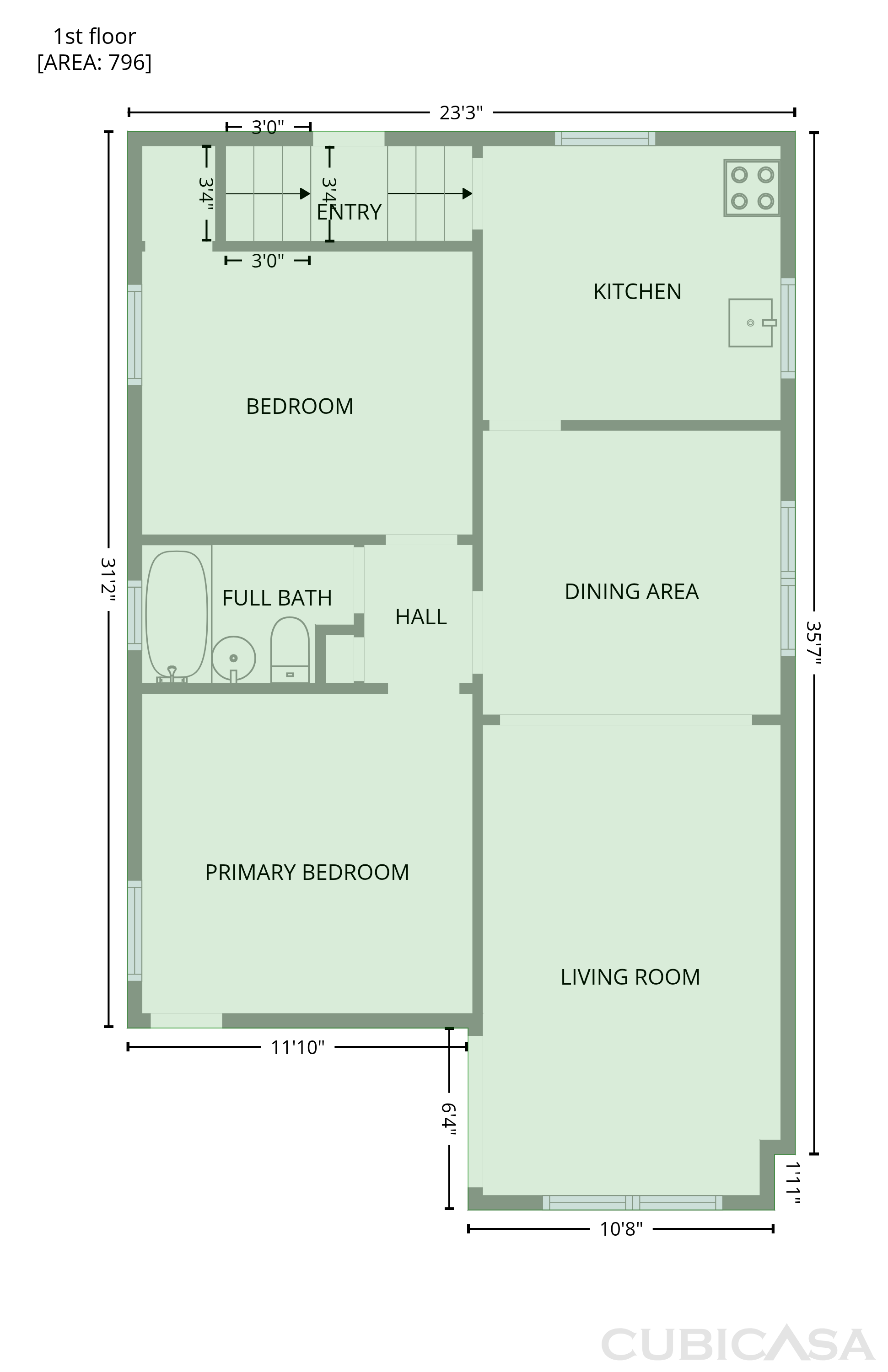Second Floor of 1107 W 101st St, Chicago, IL