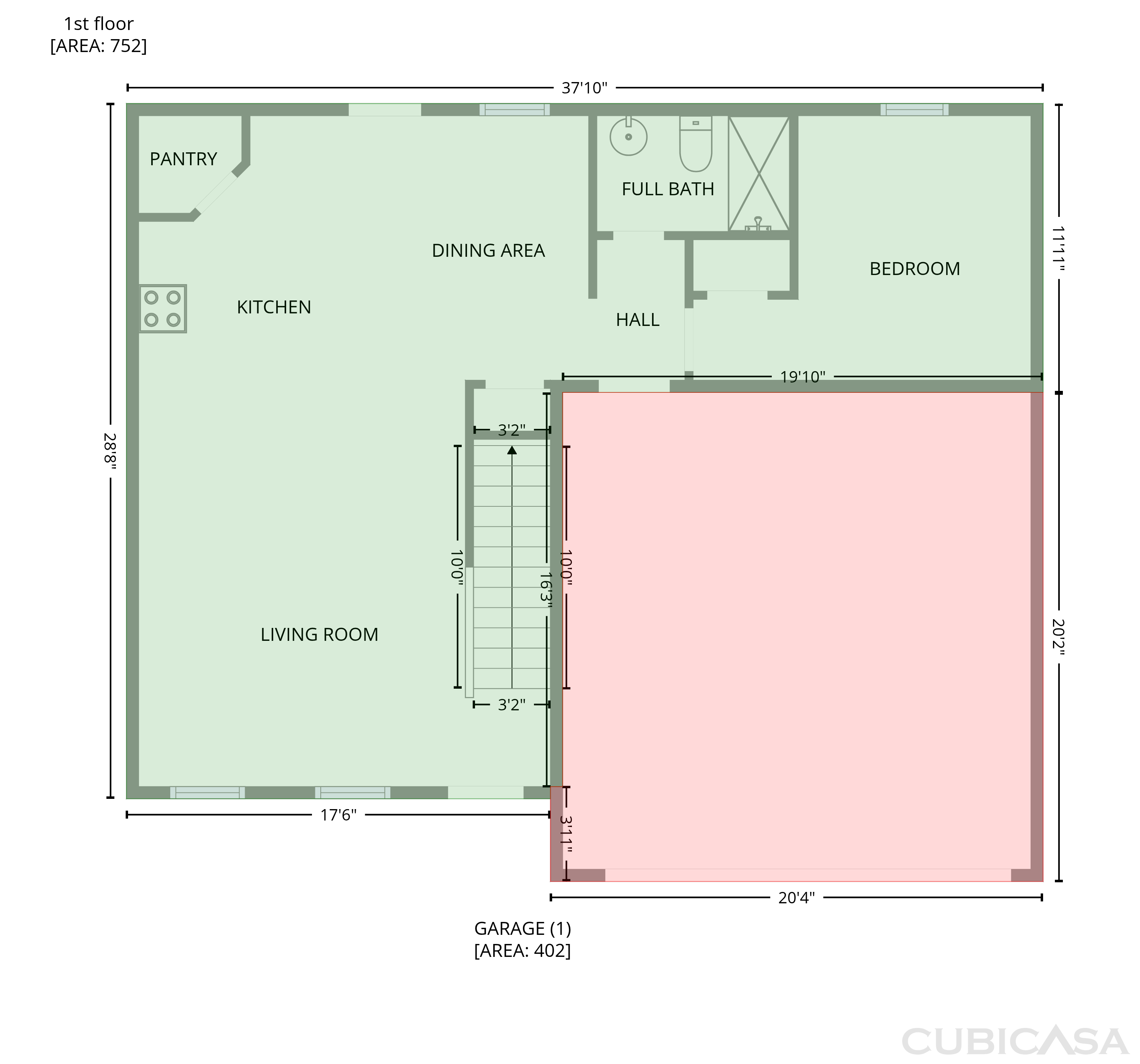 Main Floor of 112 Dixieland Ct, King, NC