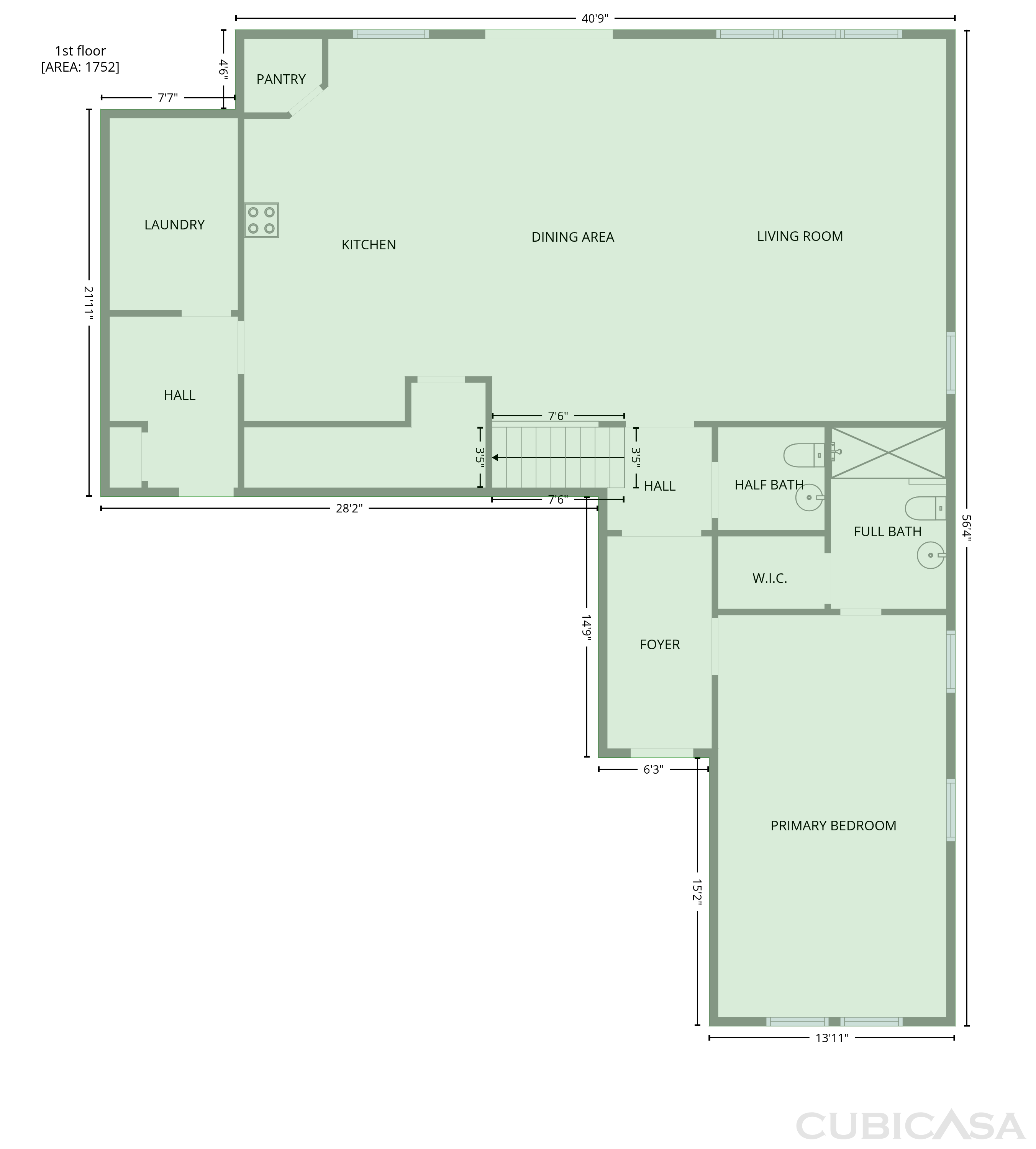 Main Floor of 247 Los Alamos St, Saint Augustine, FL