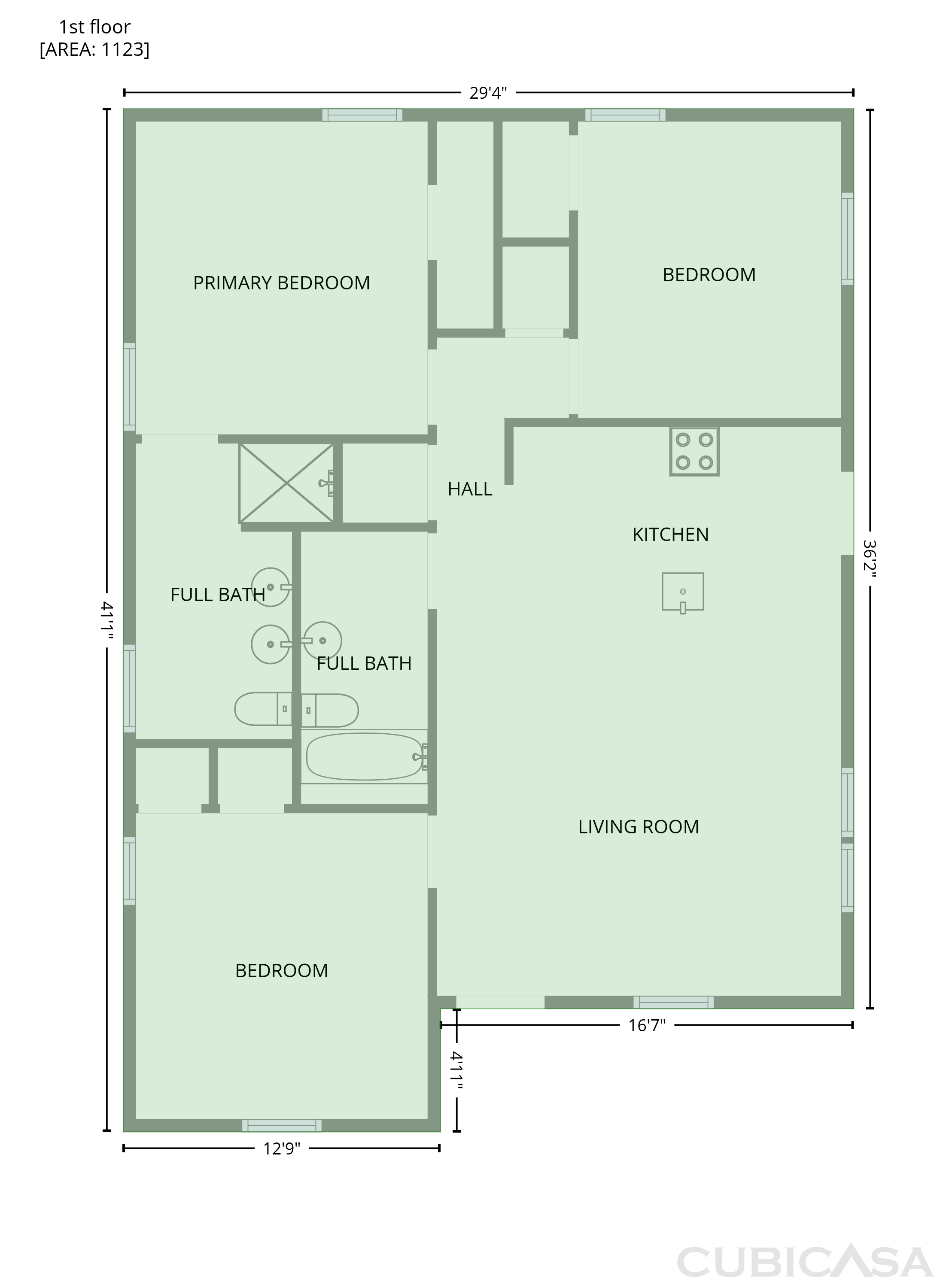 Main Floor of 709 W Hull St, Denison, TX