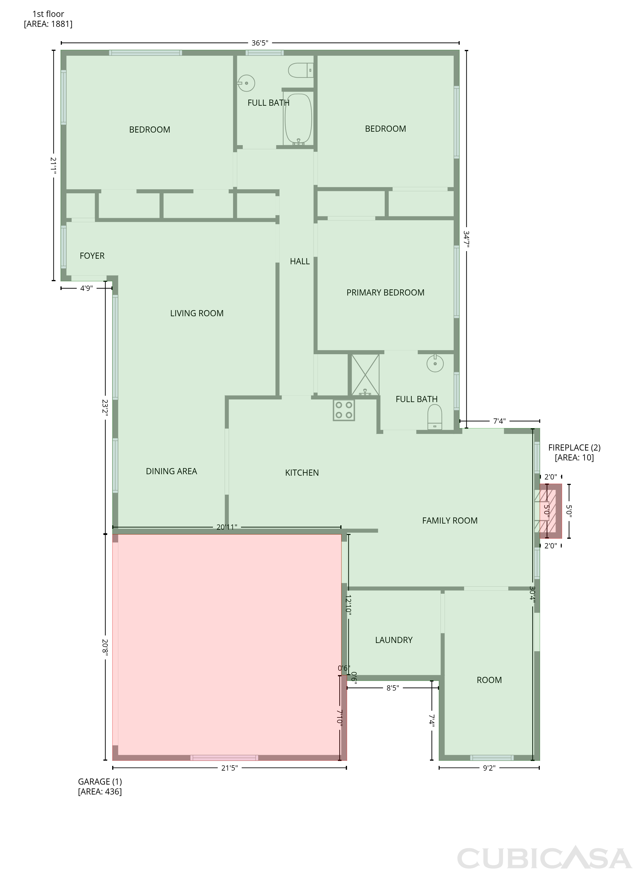 Main Floor of 2402 W Anderson Ave, Phoenix, AZ