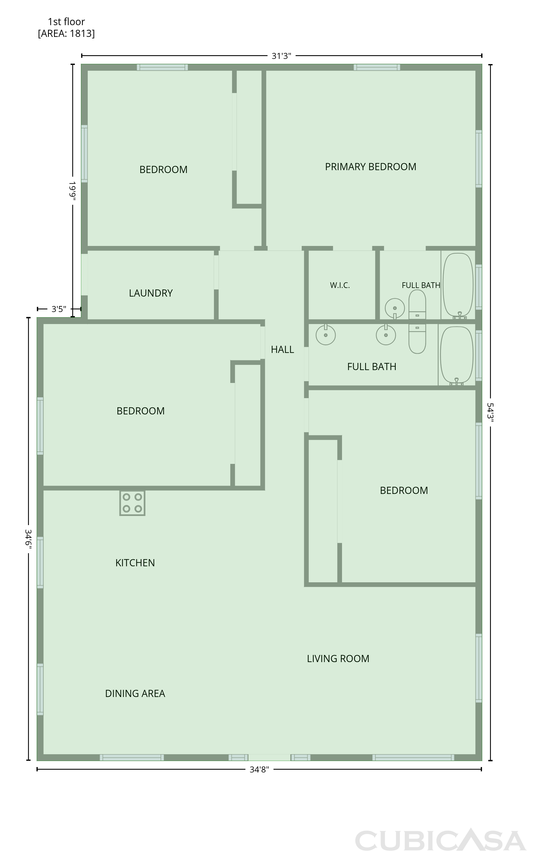 Main Floor of 1138 S St Andrews Pl, Los Angeles, CA