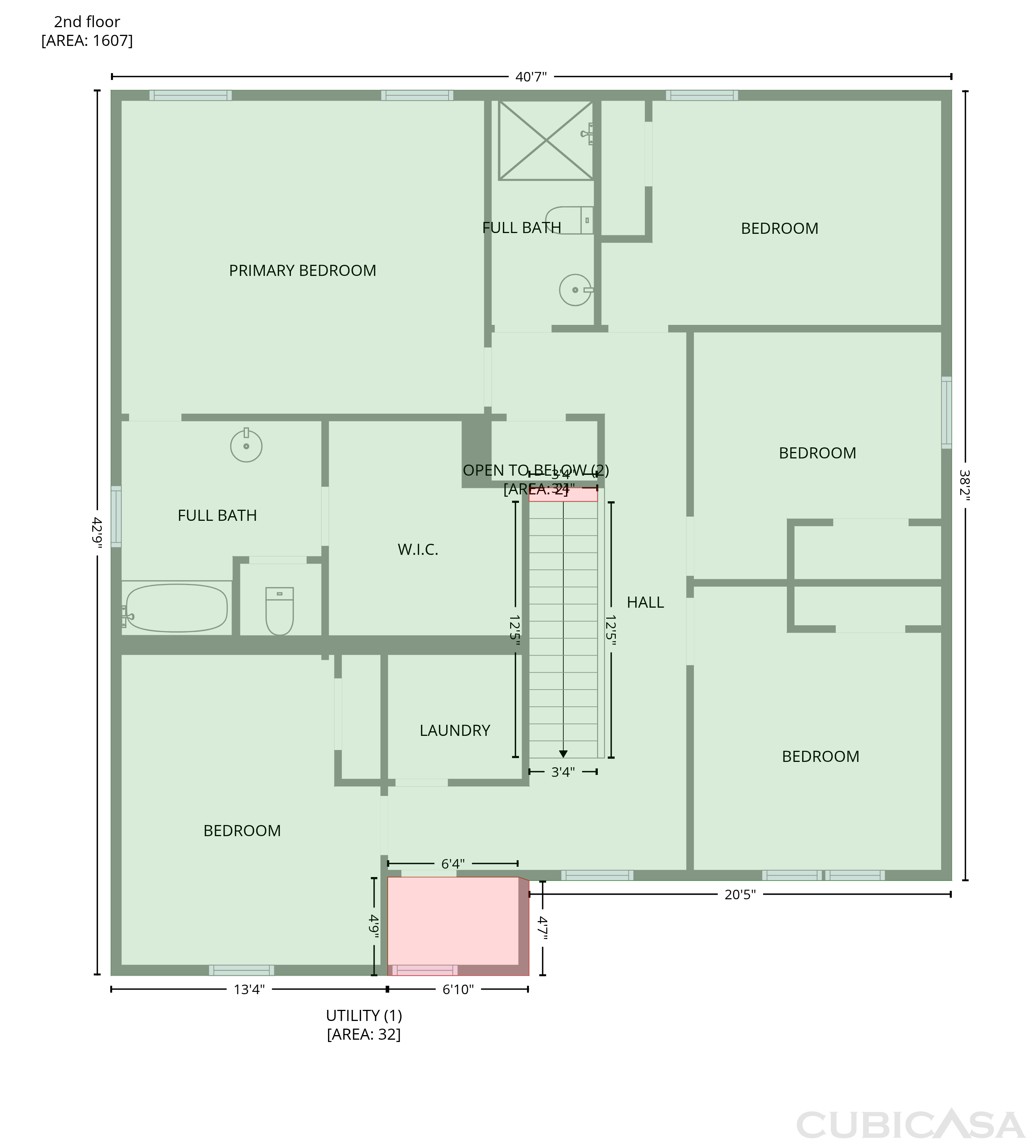 Second Floor of 617 Heather Glen Crst, Rock Hill, SC