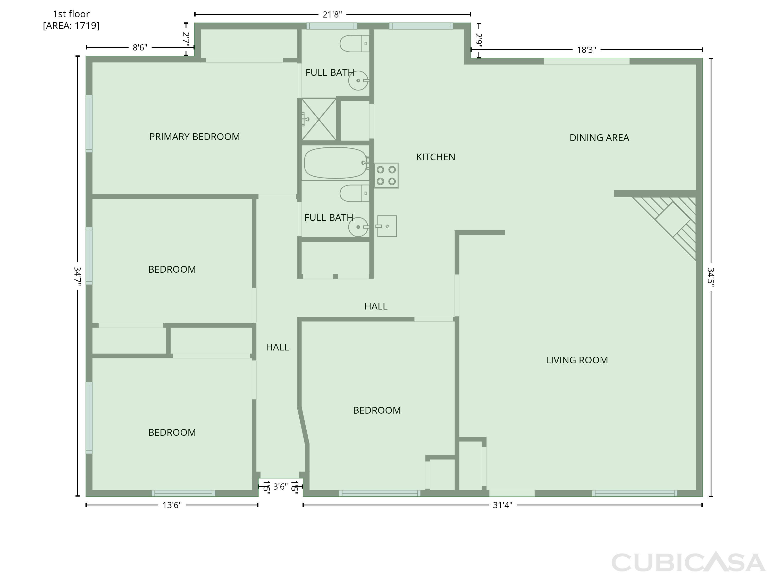Main Floor of 3720 Wingate Dr, Waco, TX