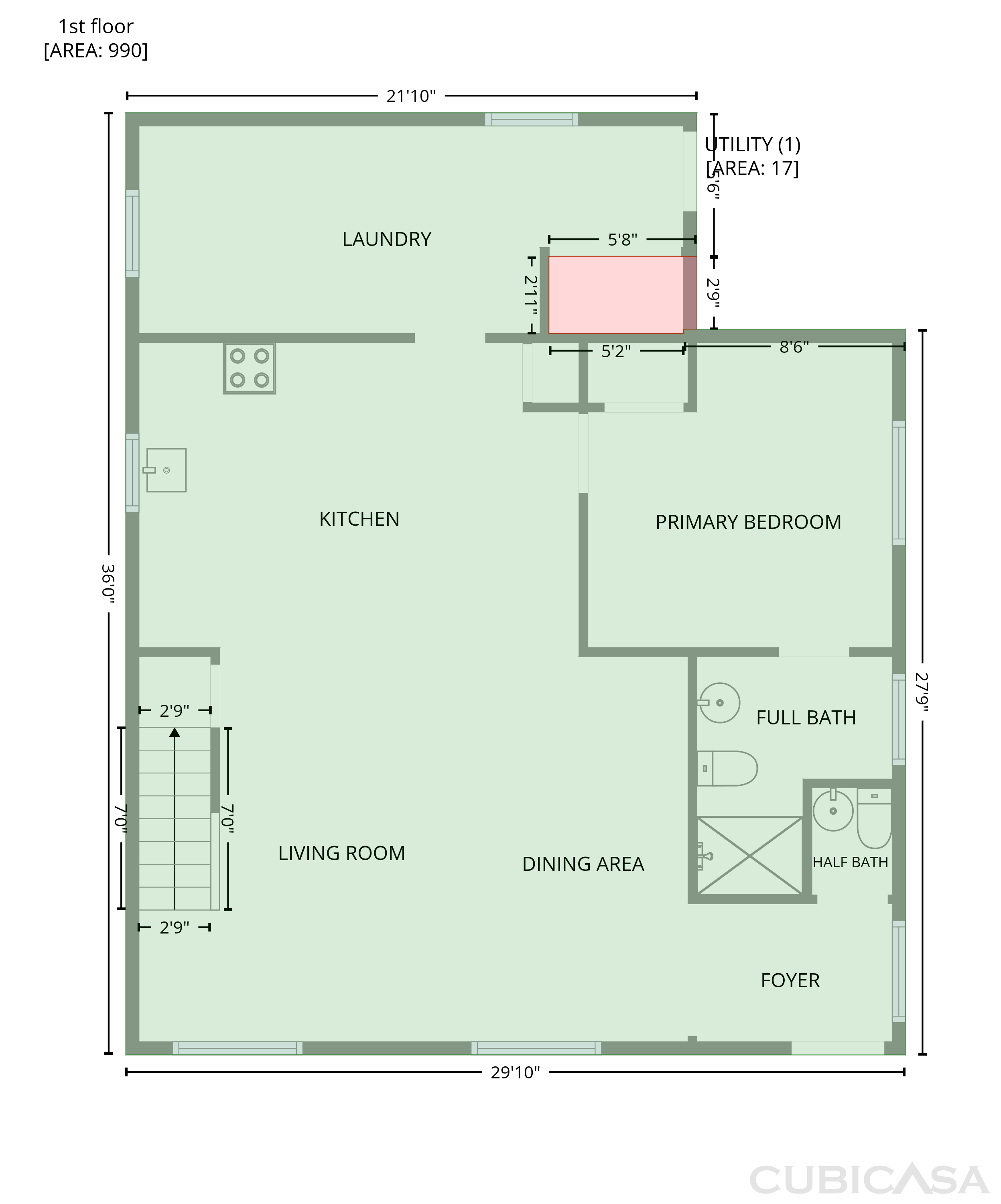 Main Floor of 205 N Washington St, Arcadia, IN
