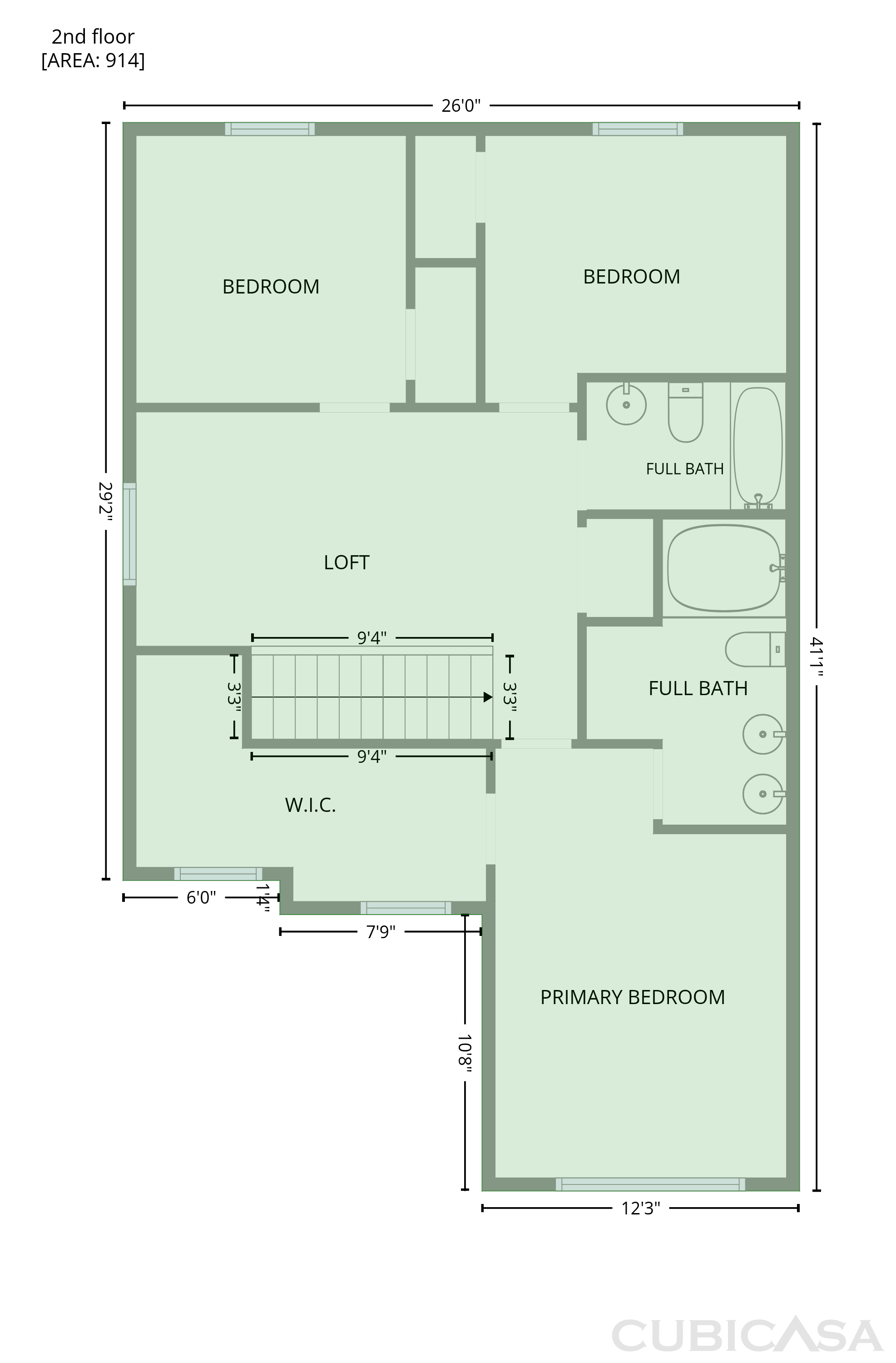 Second Floor of 741 Cairn Cir, Burlington, NC