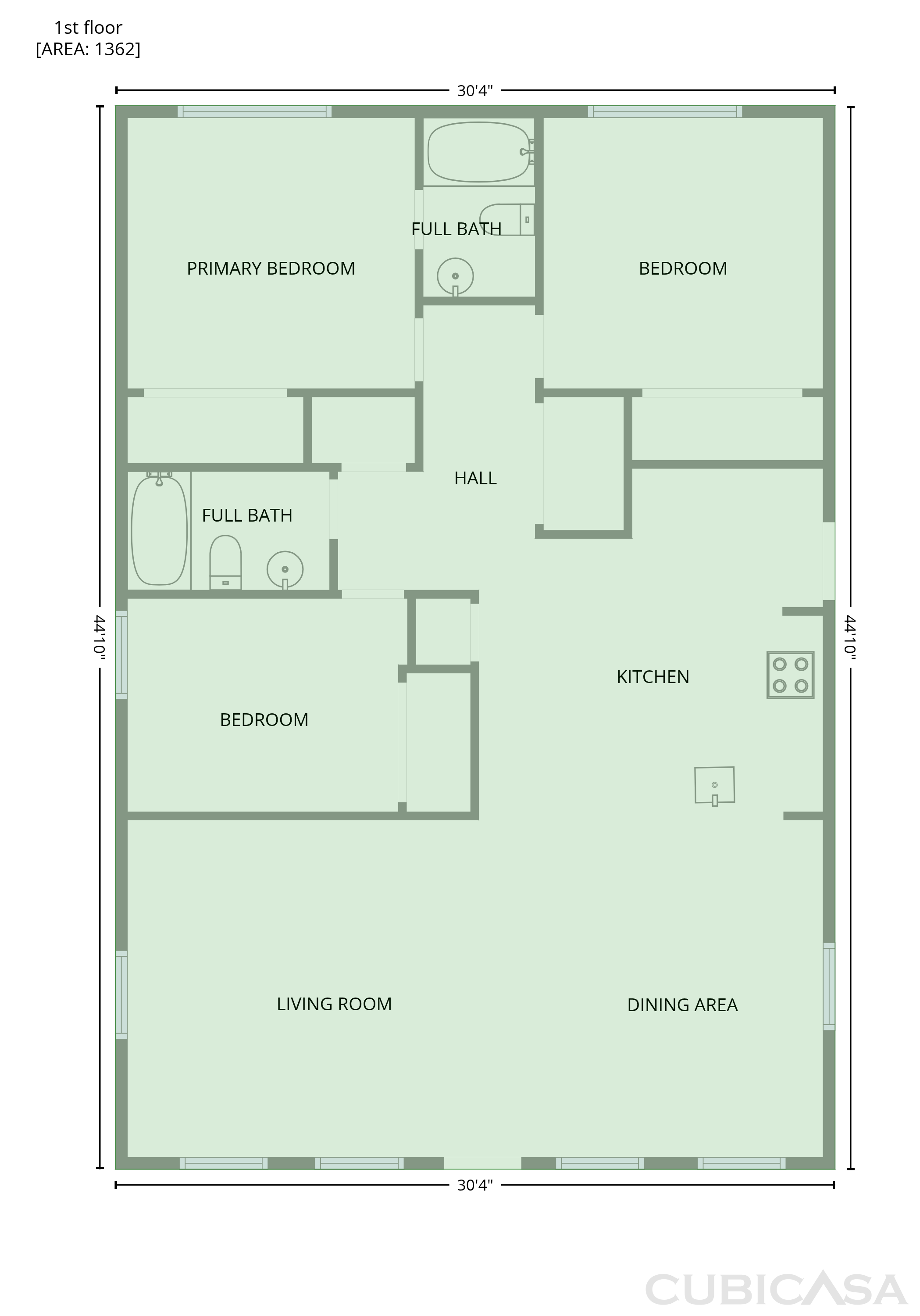 Main Floor of 6 Bradford Ct, Beaufort, SC