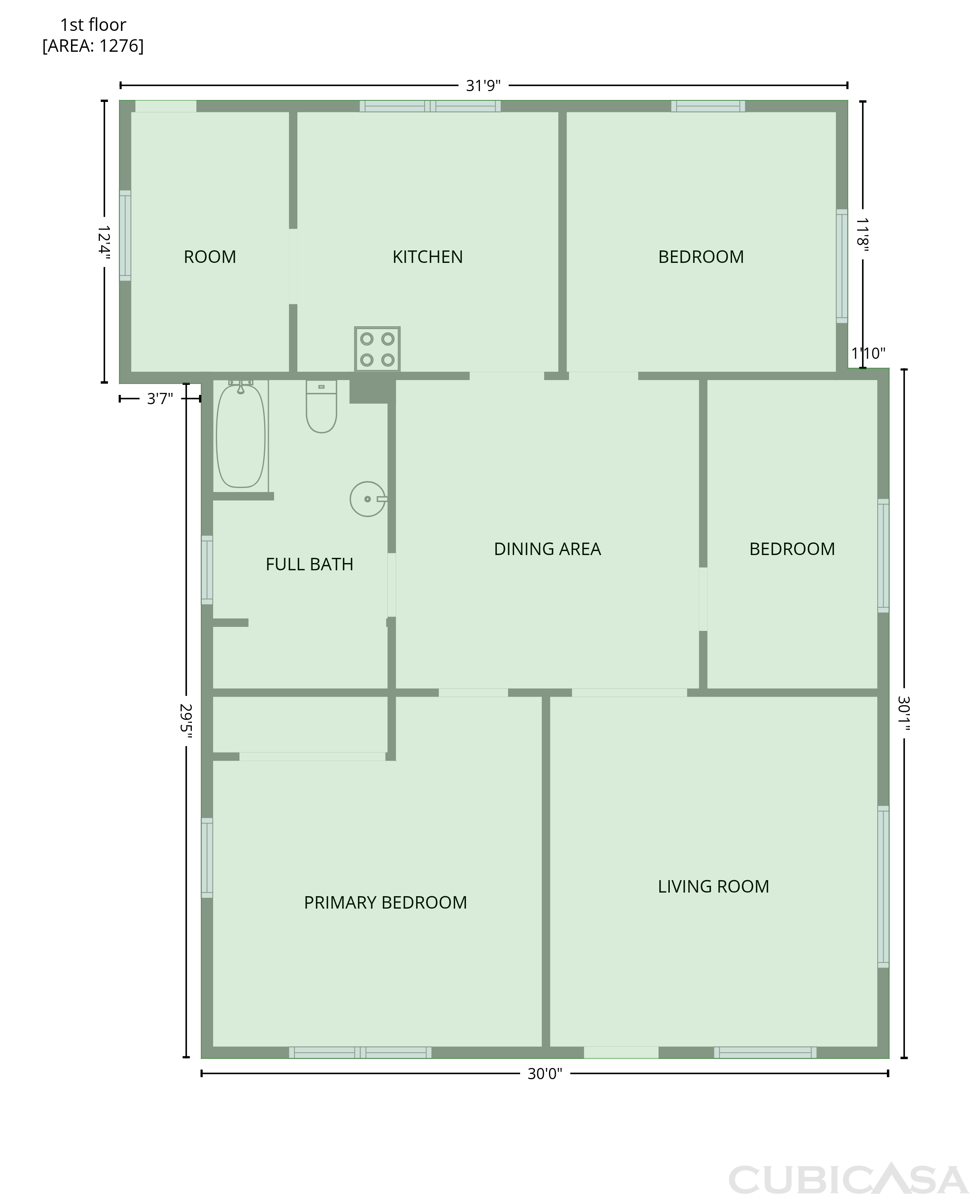Main Floor of 309 B St NE, Linton, IN