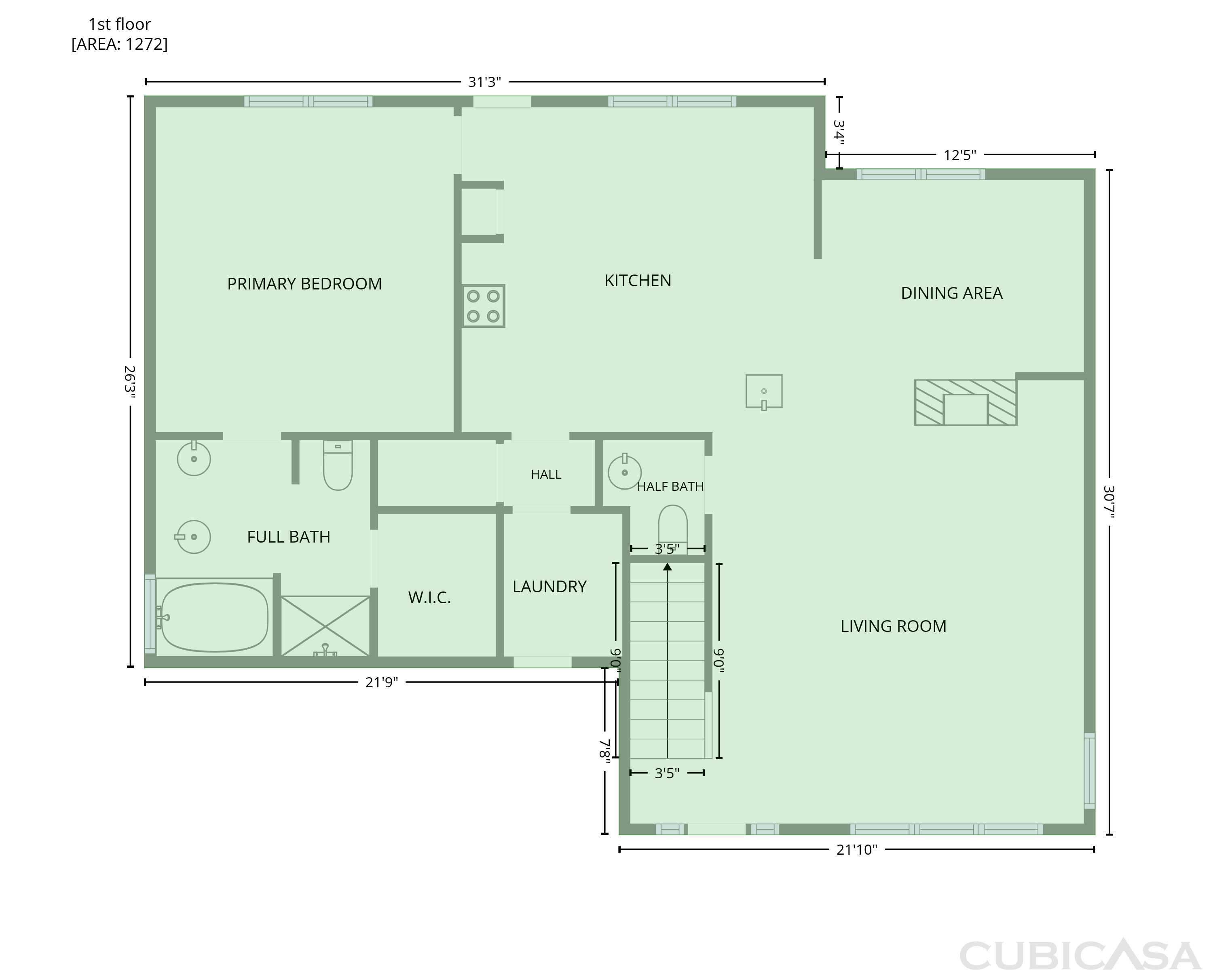 Main Floor of 7712 Redbrush, Temple, TX