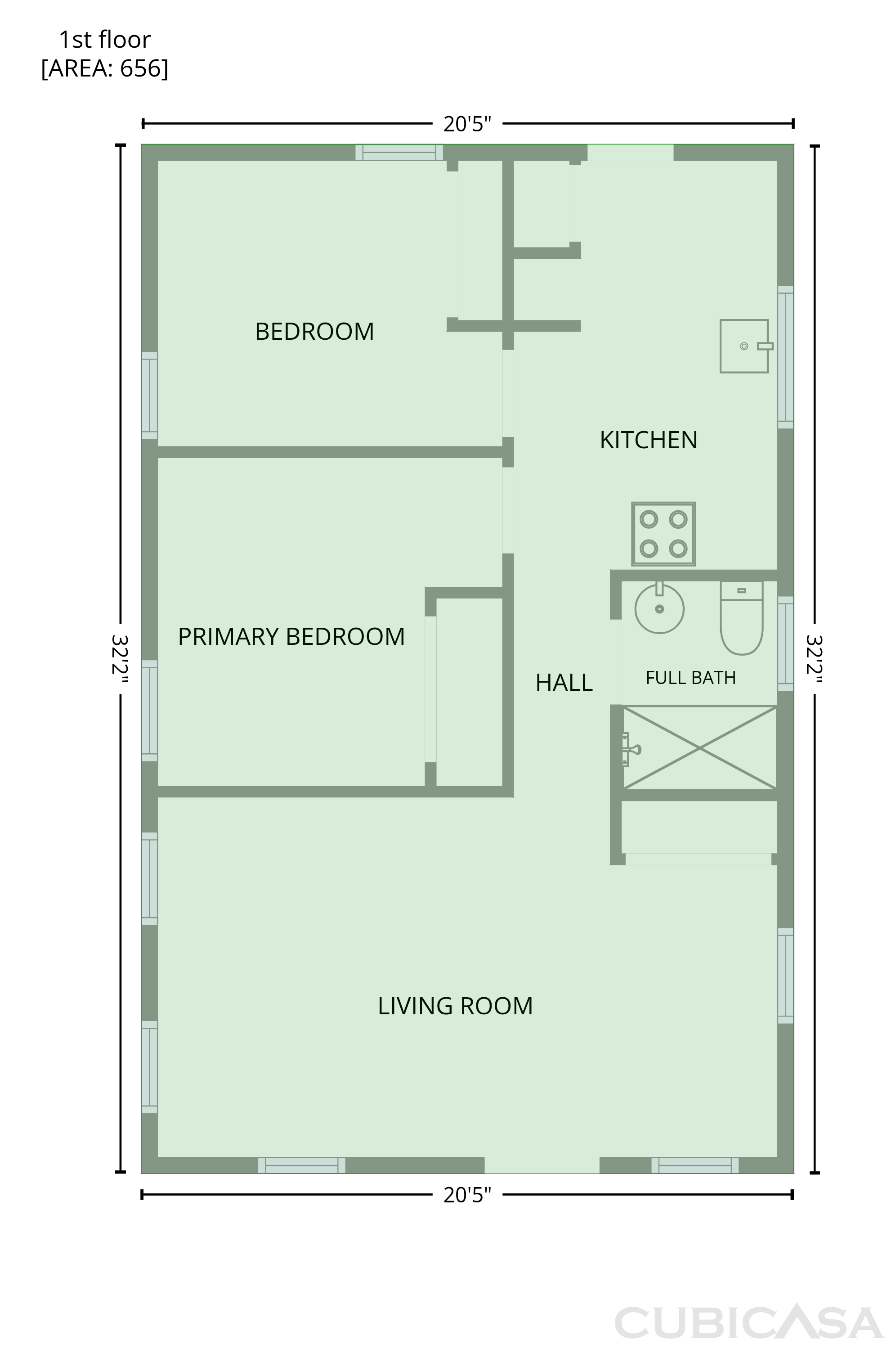 Main Floor of 20919 Hollywood St, Harper Woods, MI