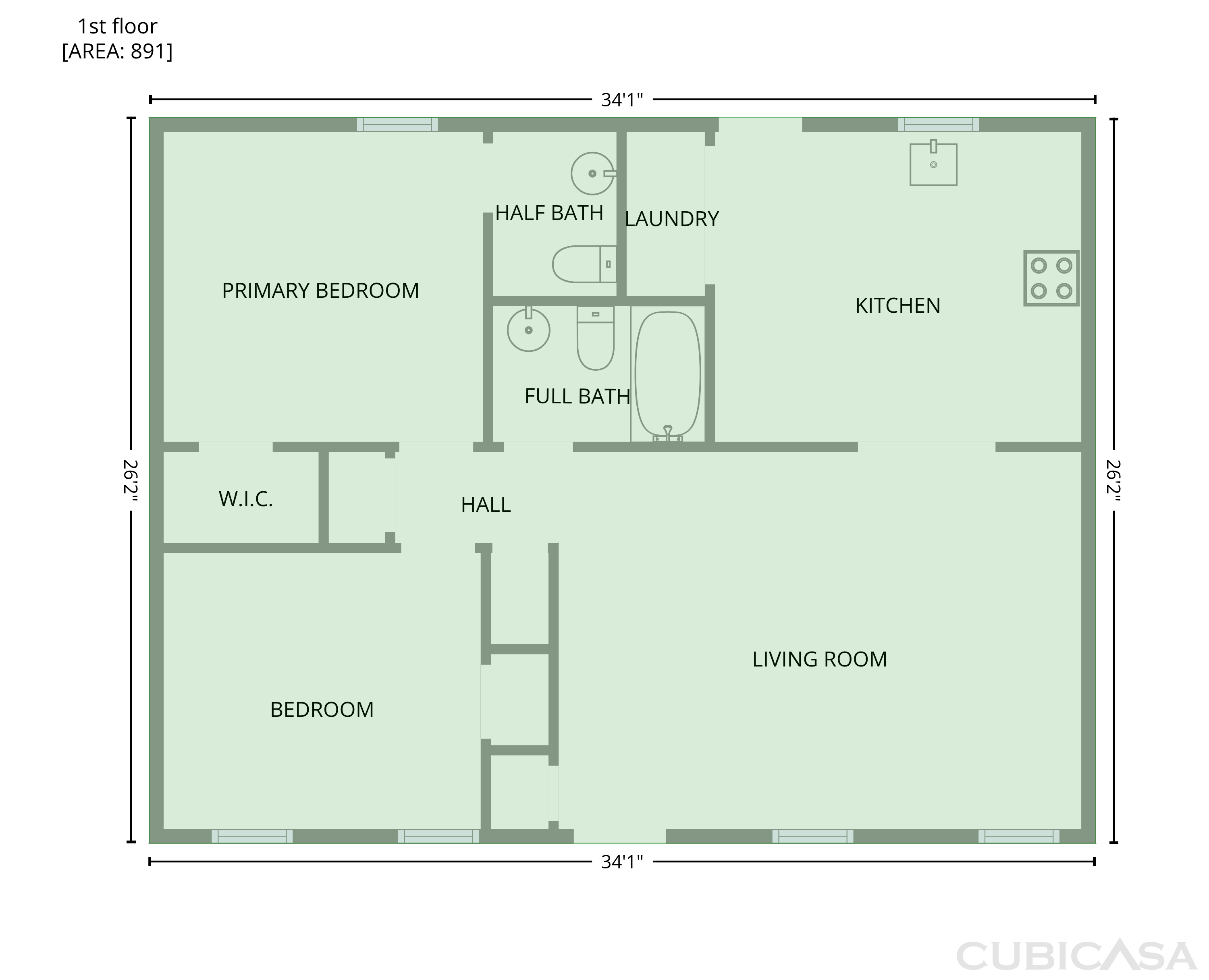 Main Floor of 304 Field St, Graham, NC