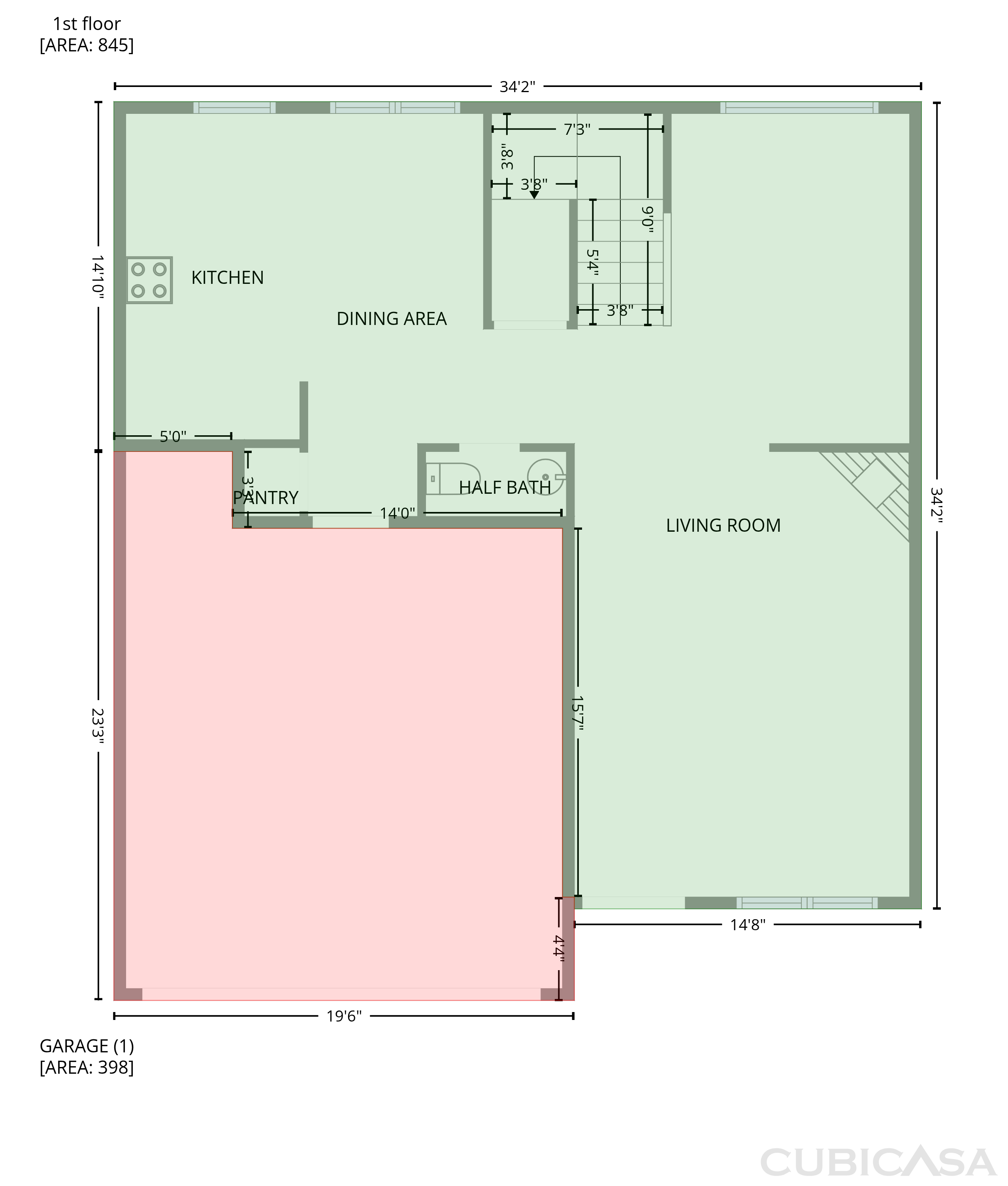 Main Floor of 3462 Pridgen Ridge Dr, Winston Salem, NC