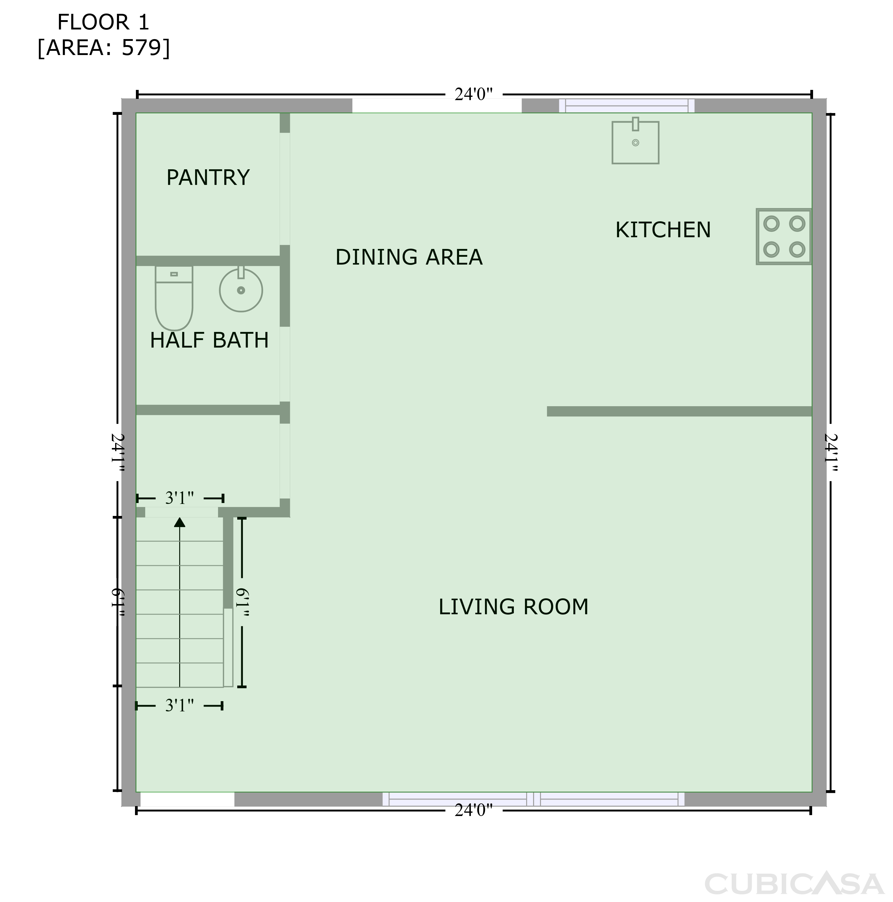 Main Floor of 700 W La Veta Ave, Orange, CA