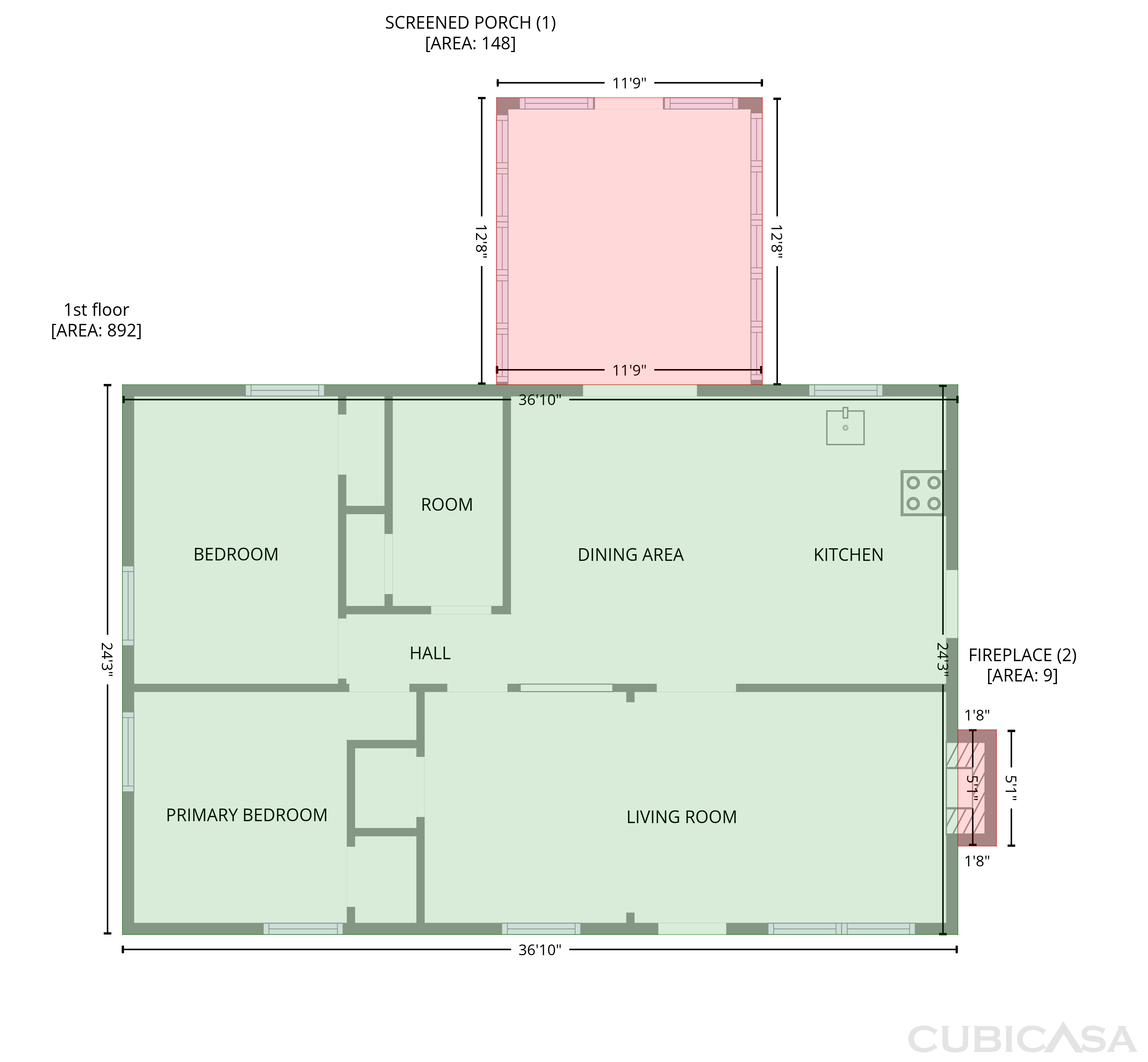 Main Floor of 310 W Indiana Ave, Bessemer City, NC