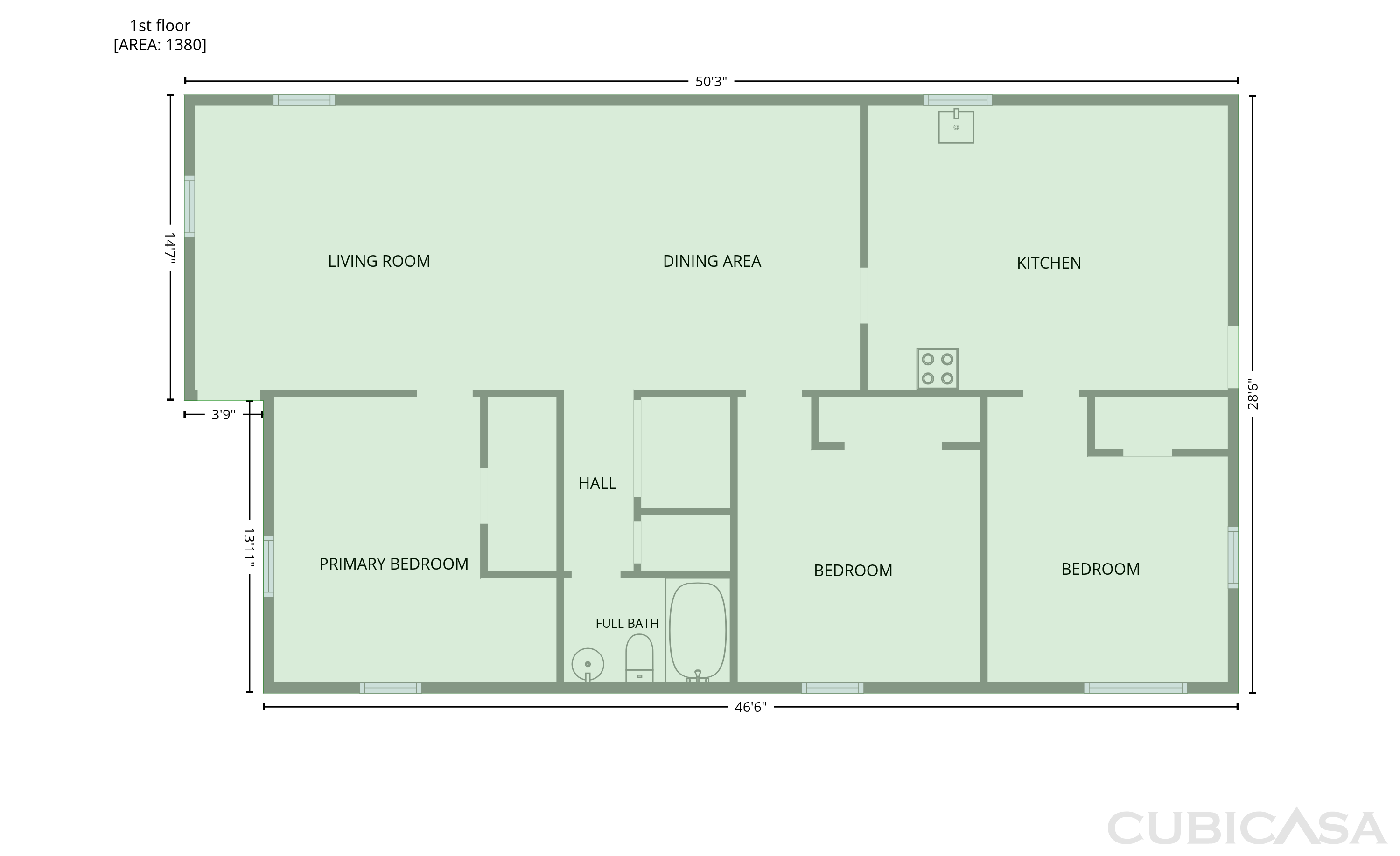 Main Floor of 1425 E Cherry St, Sherman, TX