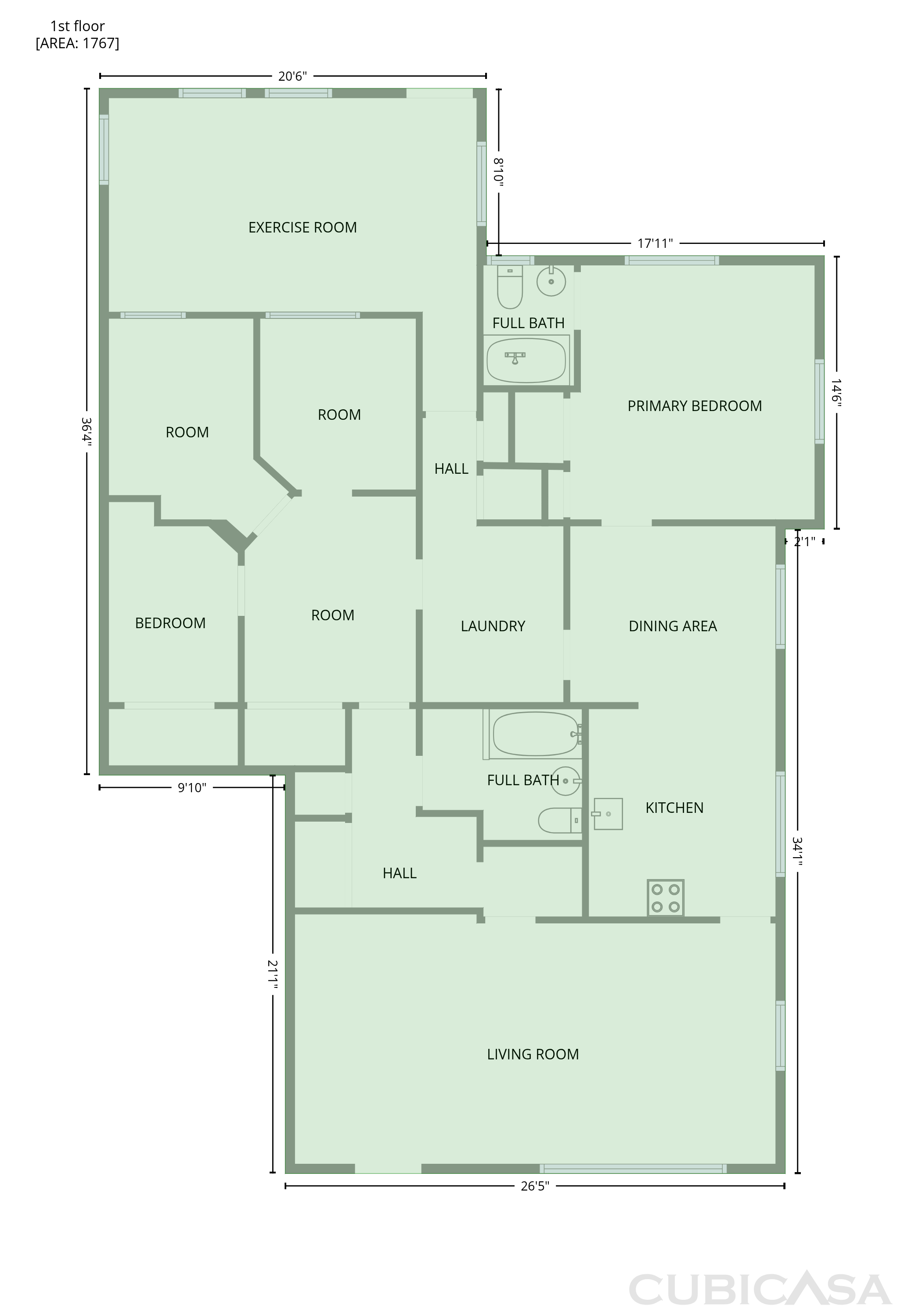 Main Floor of 818 W Rush St, Enid, OK