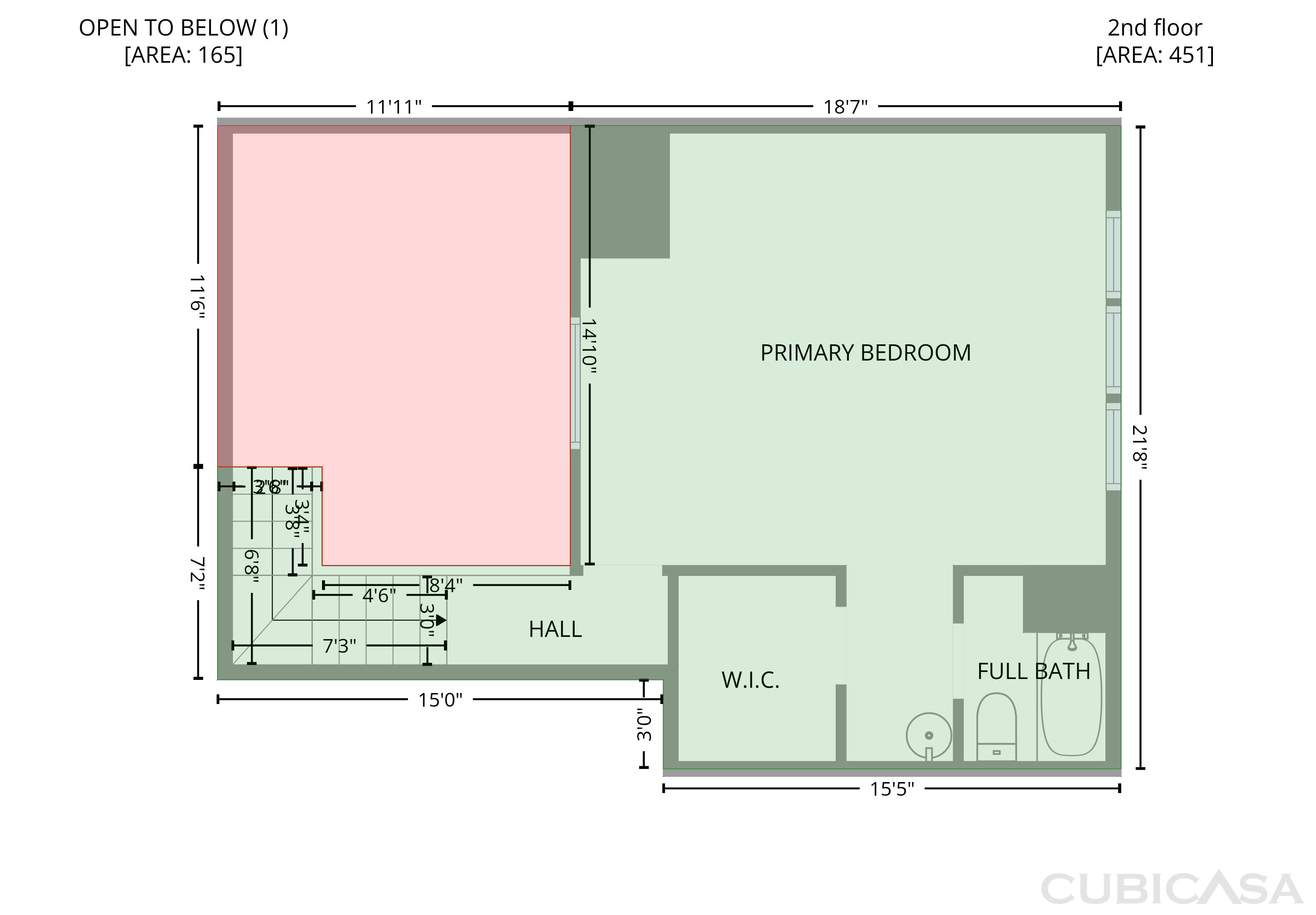Second Floor of 311 Quail Run, Roswell, GA