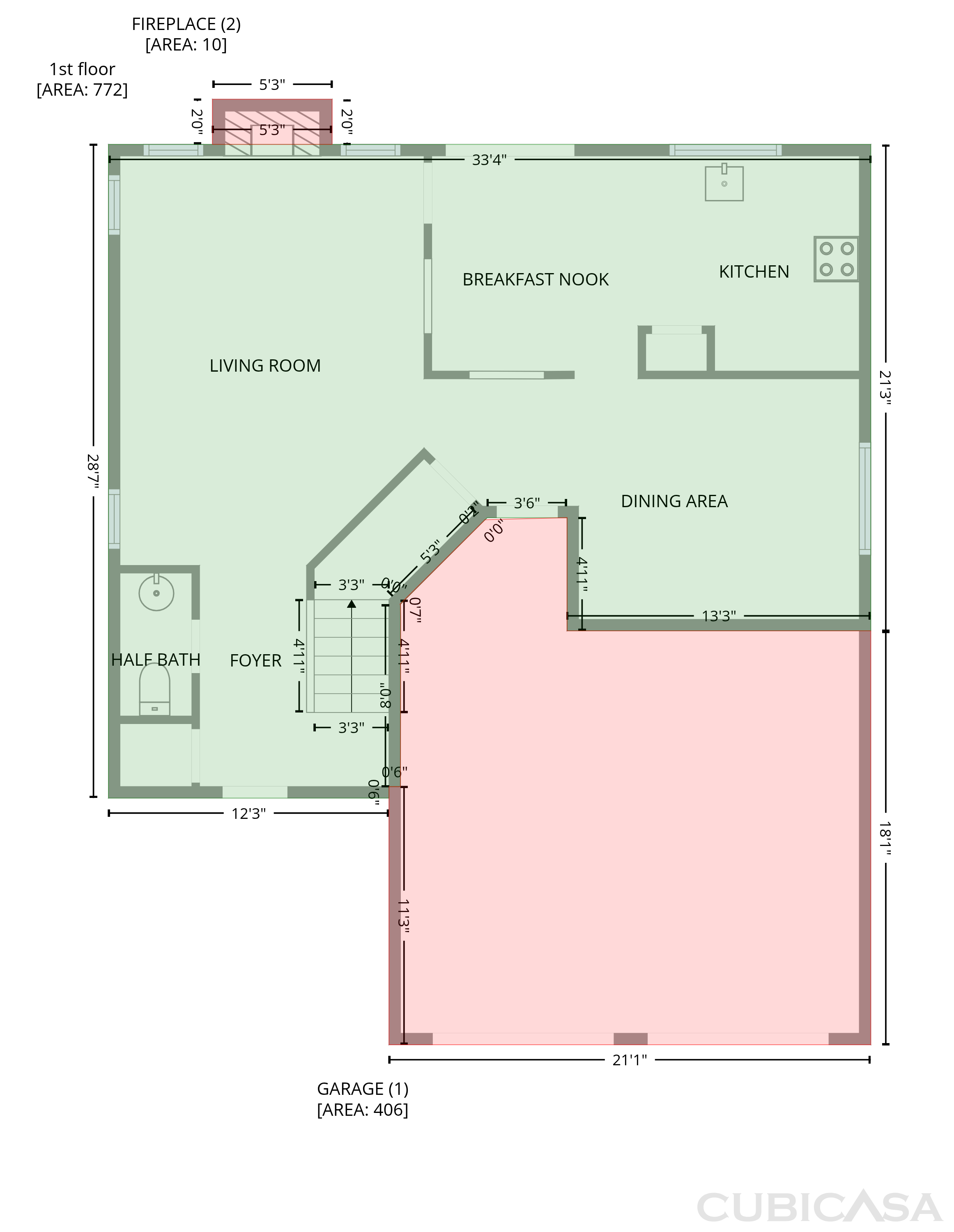 Main Floor of 3720 Majestic Dr SW, Marietta, GA
