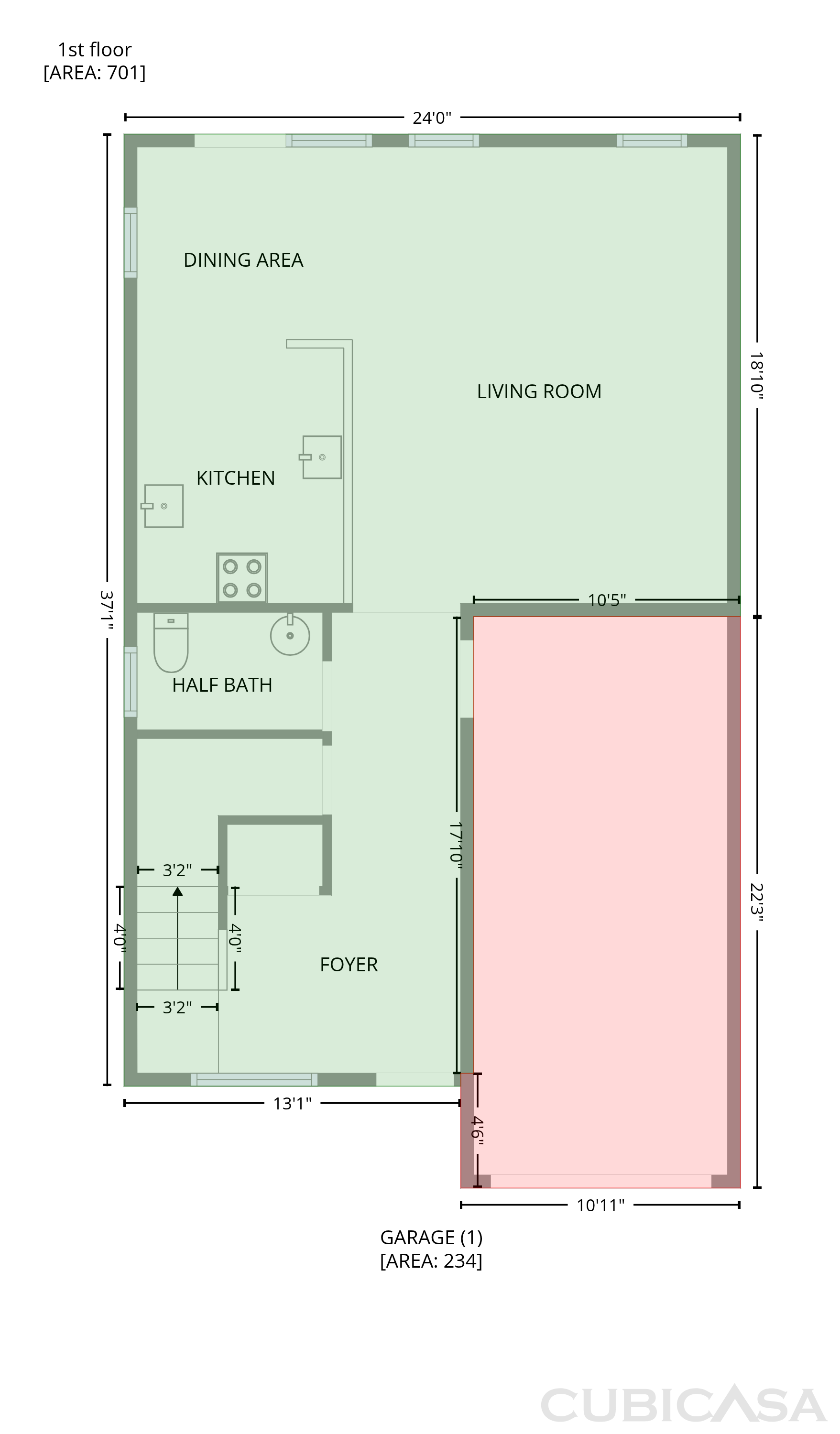Main Floor of 834 Central Park Ave, Greensboro, NC