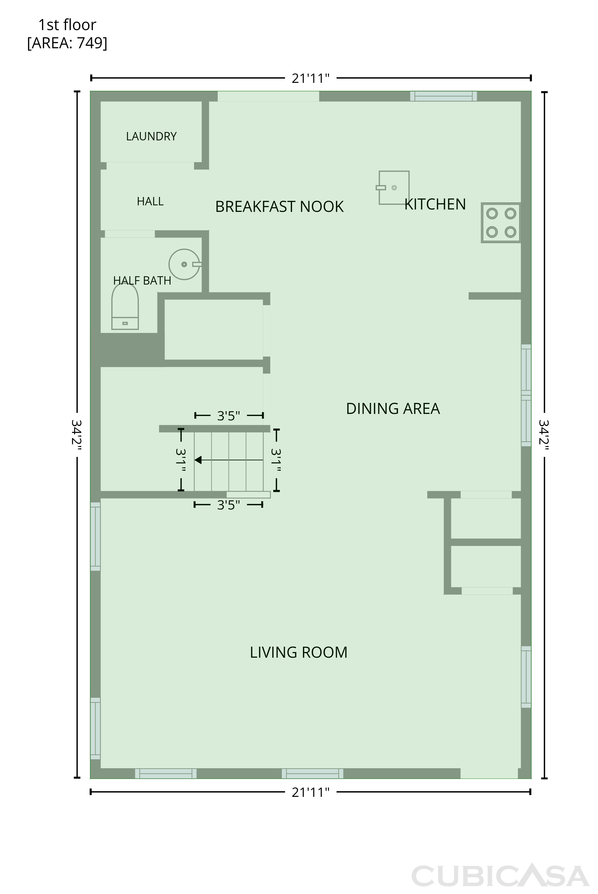 Main Floor of 202 W Marietta St, Canton, GA