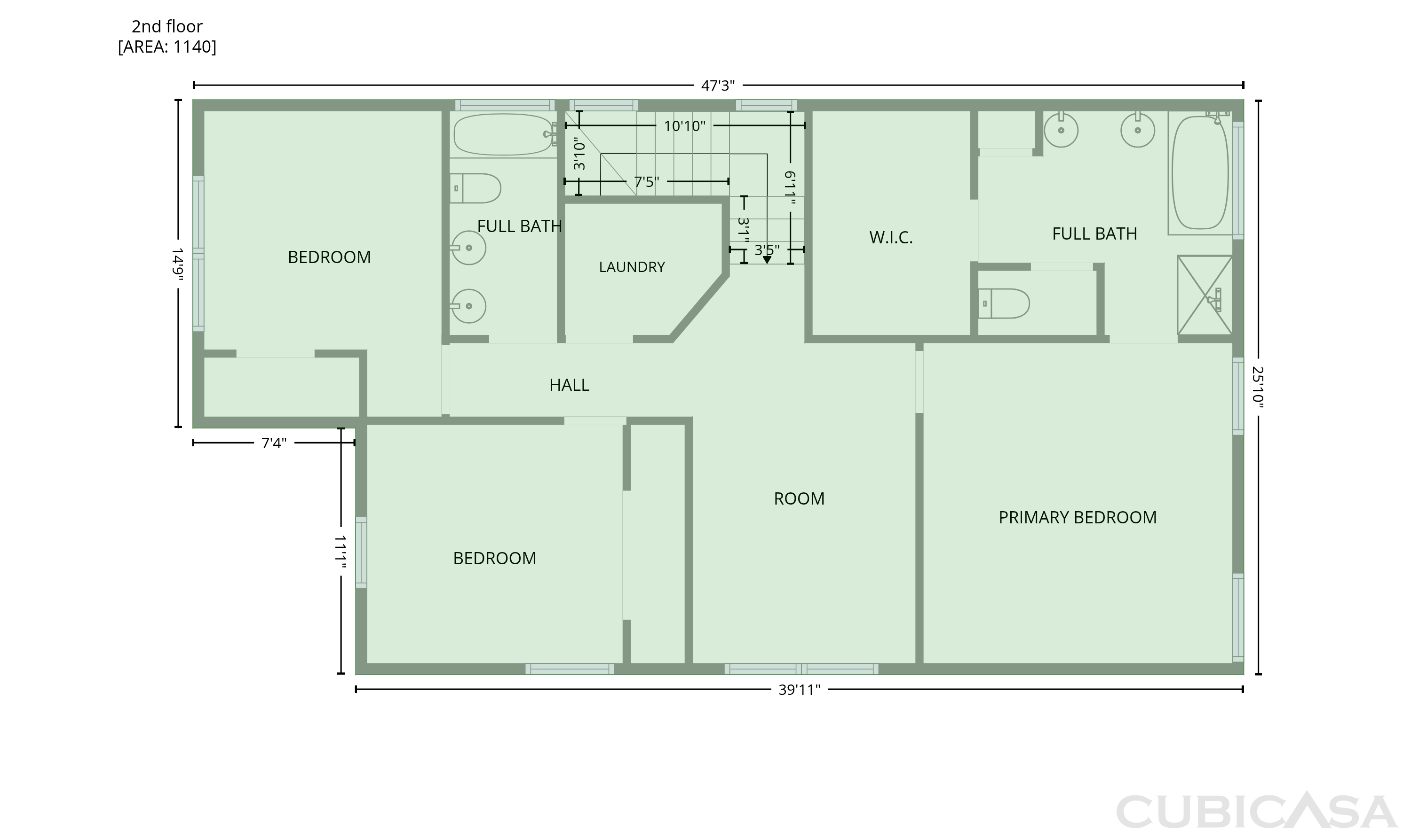 Second Floor of 121 Broadwater Dr, Wake Forest, NC