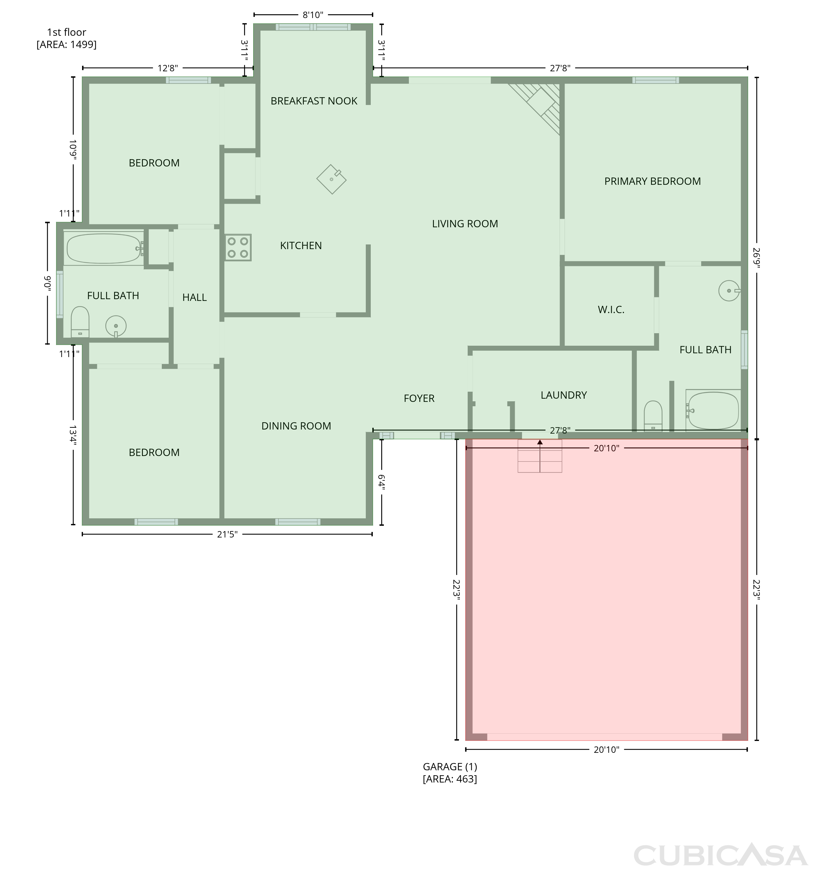 Main Floor of 3441 Bridgeton Cv, Antioch, TN