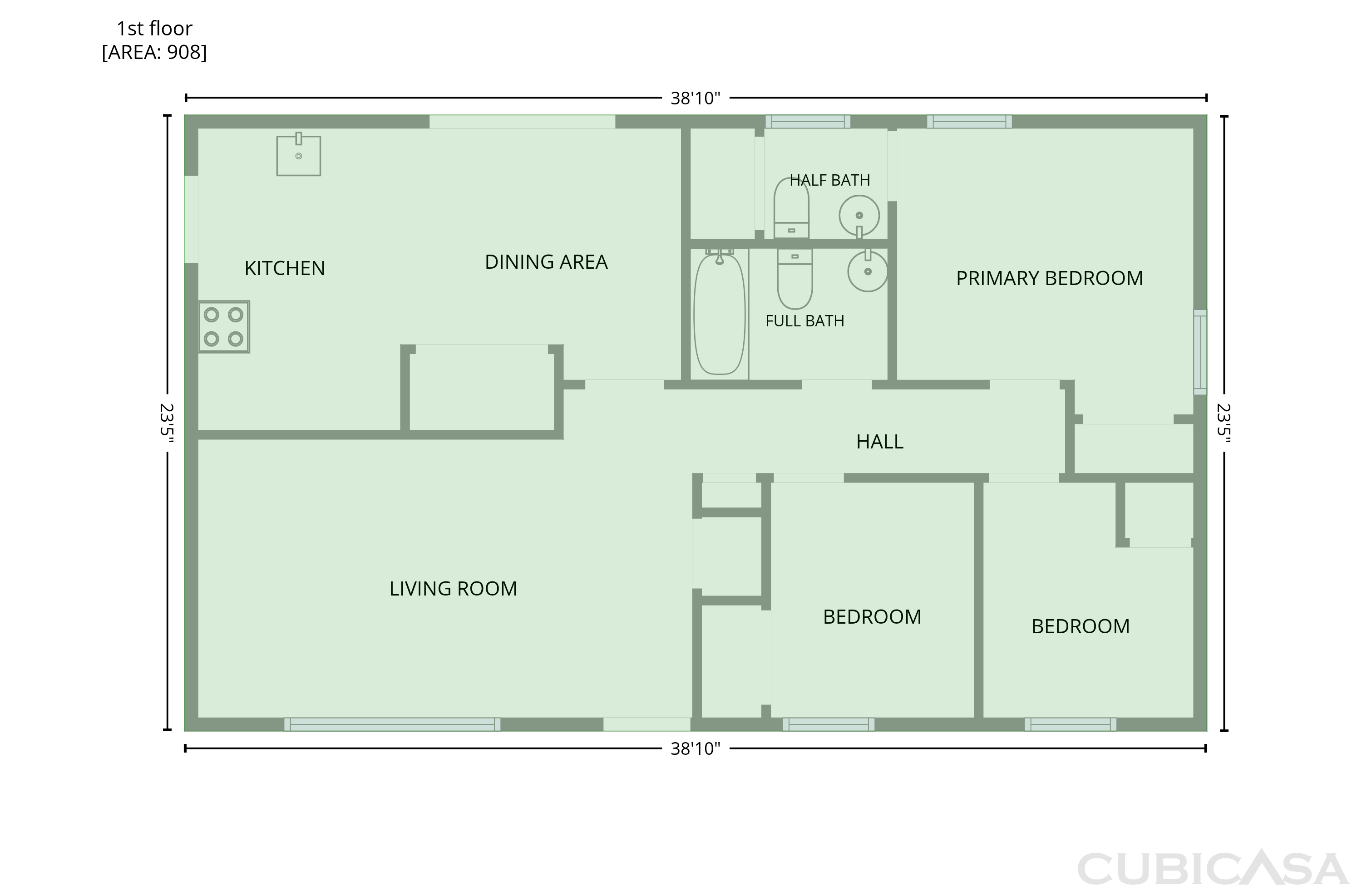 Main Floor of 310 Durham Dr, Fredericksburg, VA