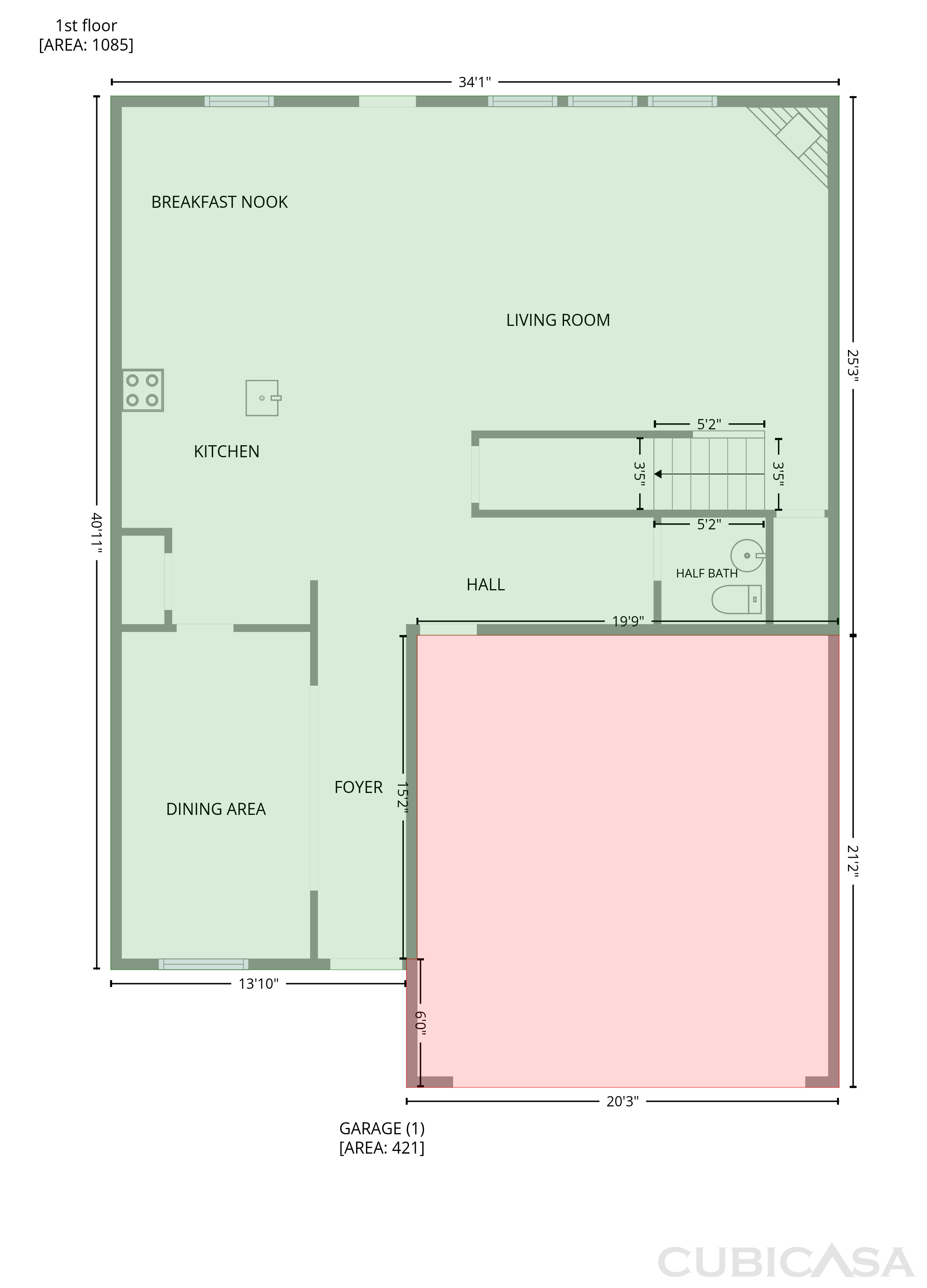 Main Floor of 673 Boulder Run, Hiram, GA